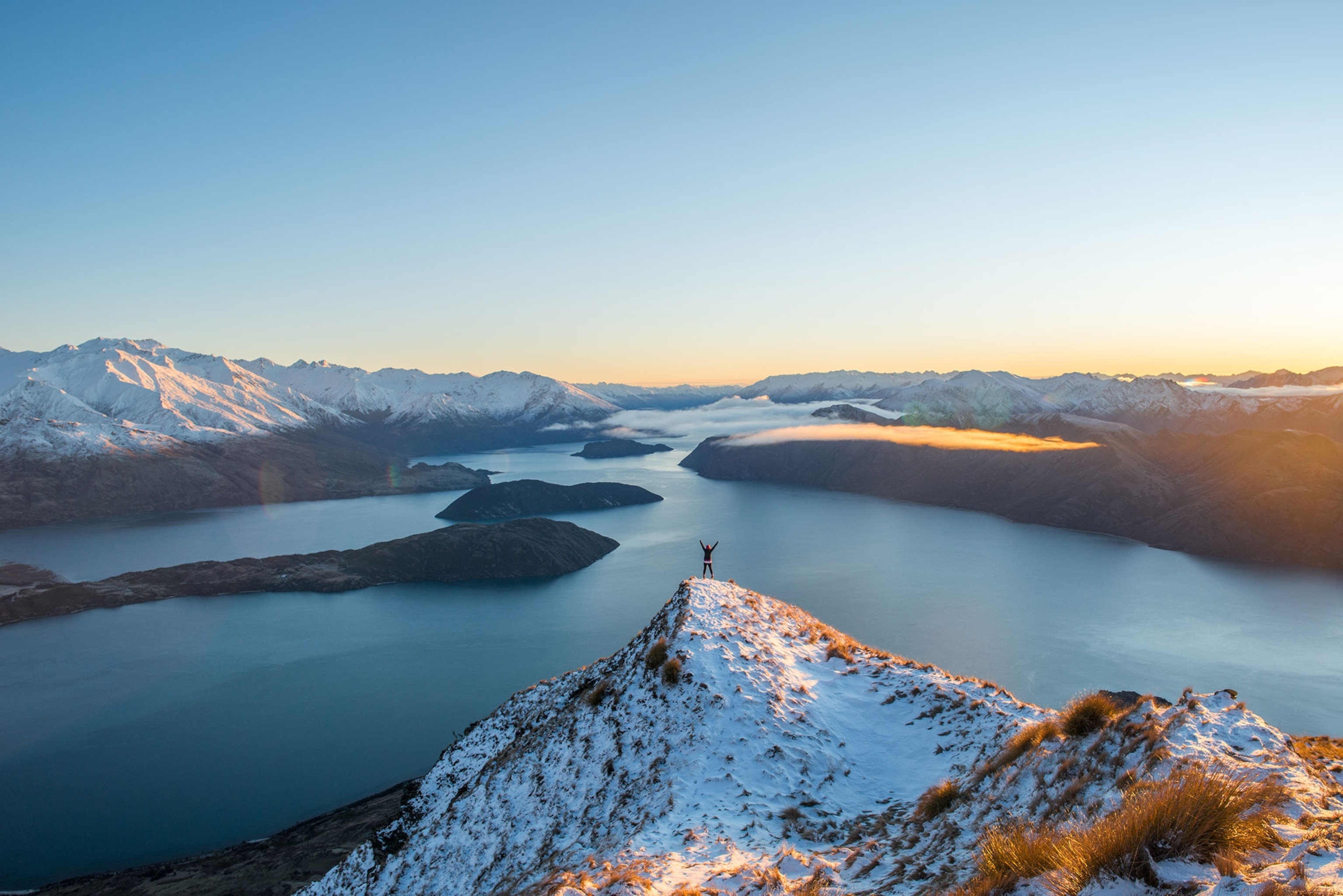 the summit of Roy's Peak in New Zealand