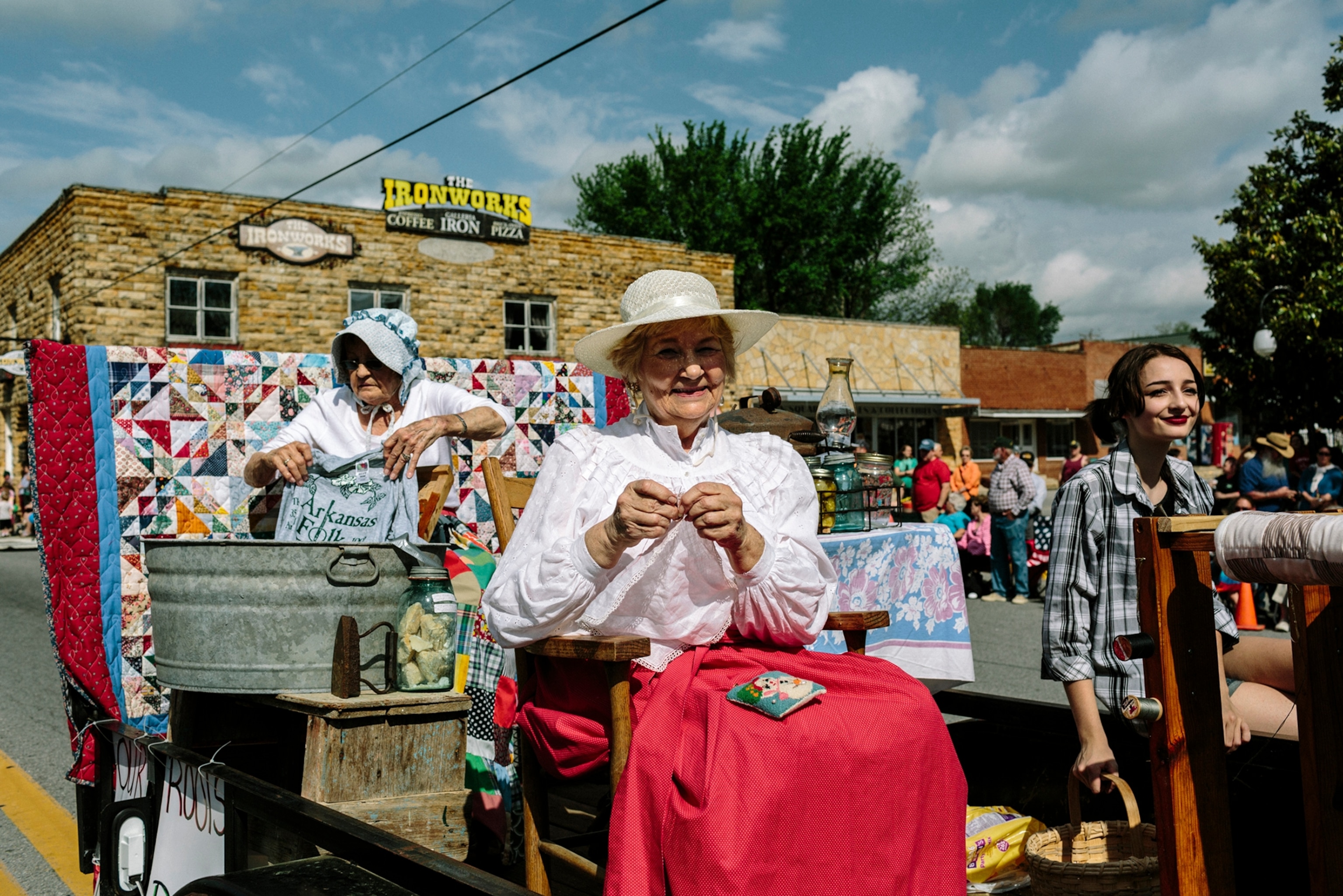 the the annual Folk Festival Parade in downtown Mountain View, Arkansas