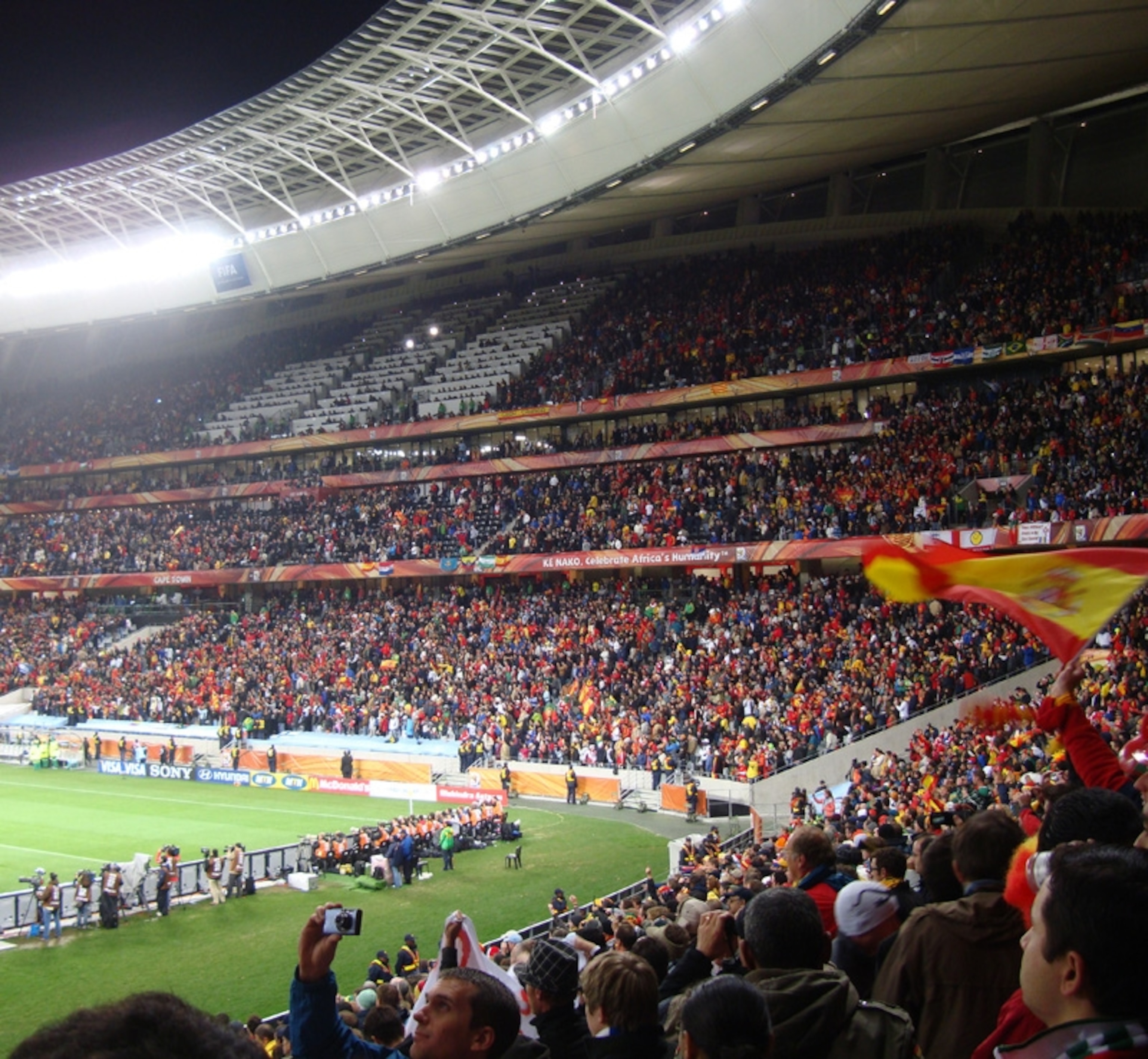 2010 FIFA World Cup South Africa - Spain vs Portugal at Cape Town Stadium. Photograph by mikkelz