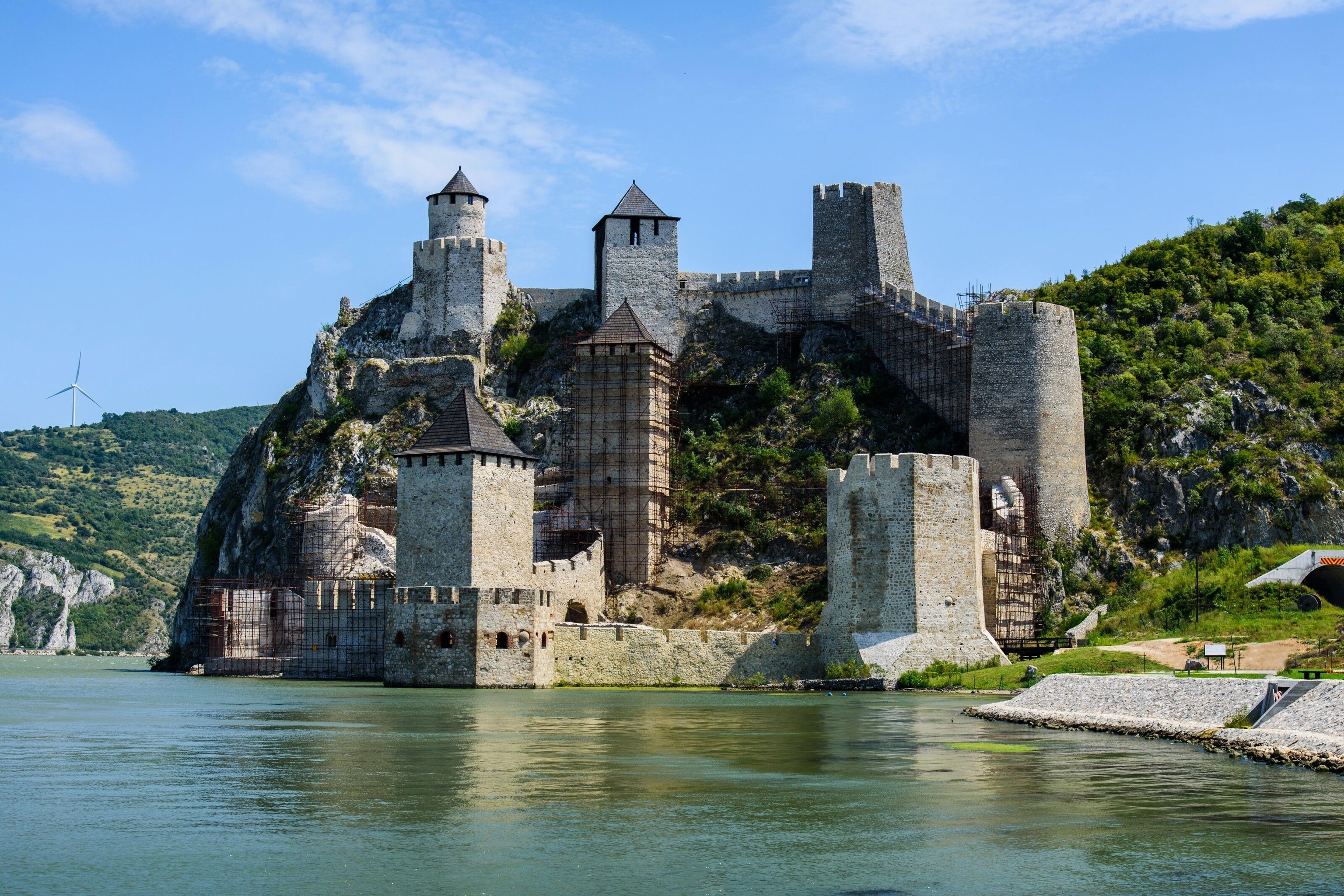 Golubac Fortress, a medieval fortified town on the Danube, Serbia, marks the entrance to the Djerdap National Park.