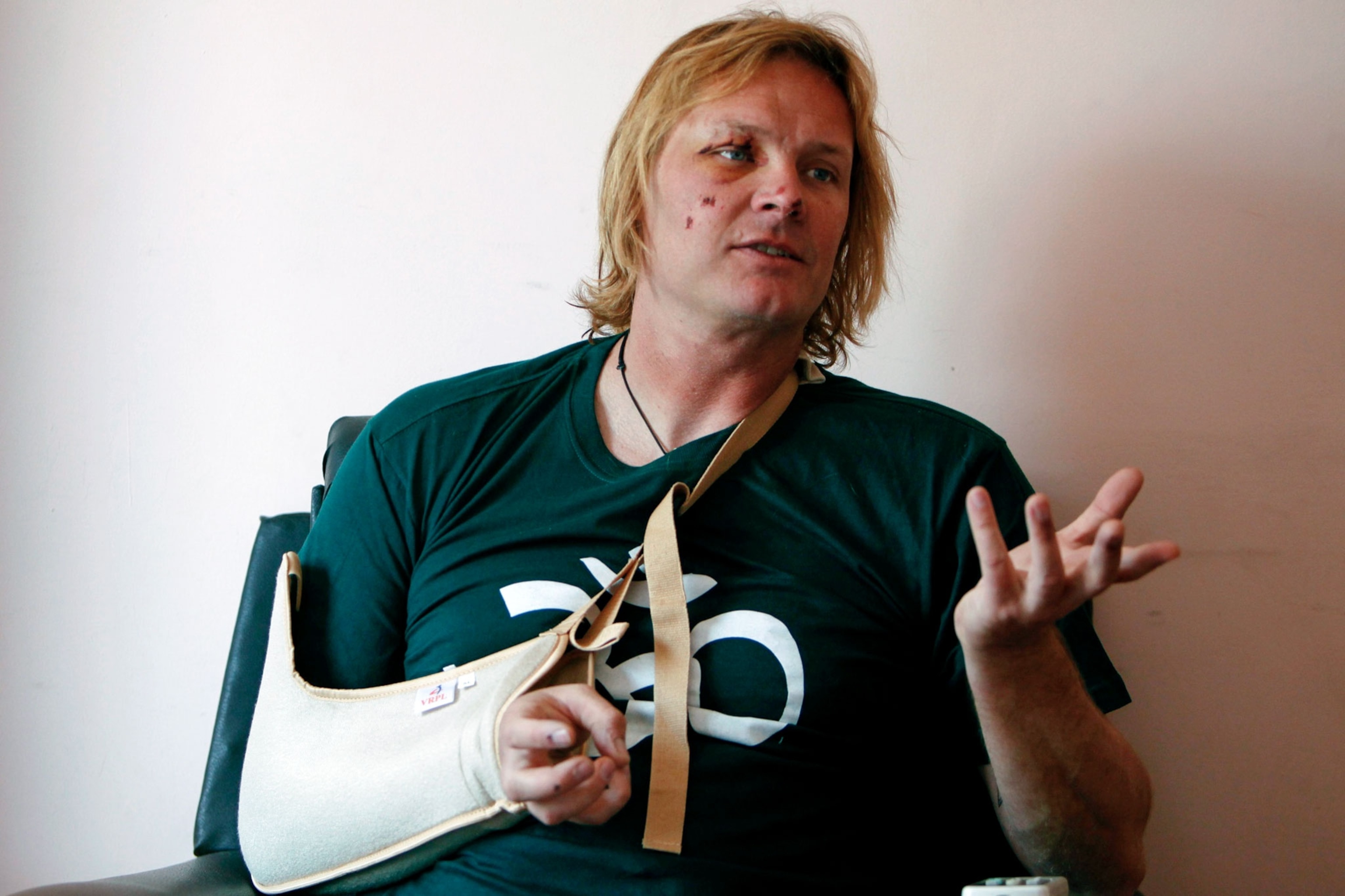 a rock climber wearing a sling