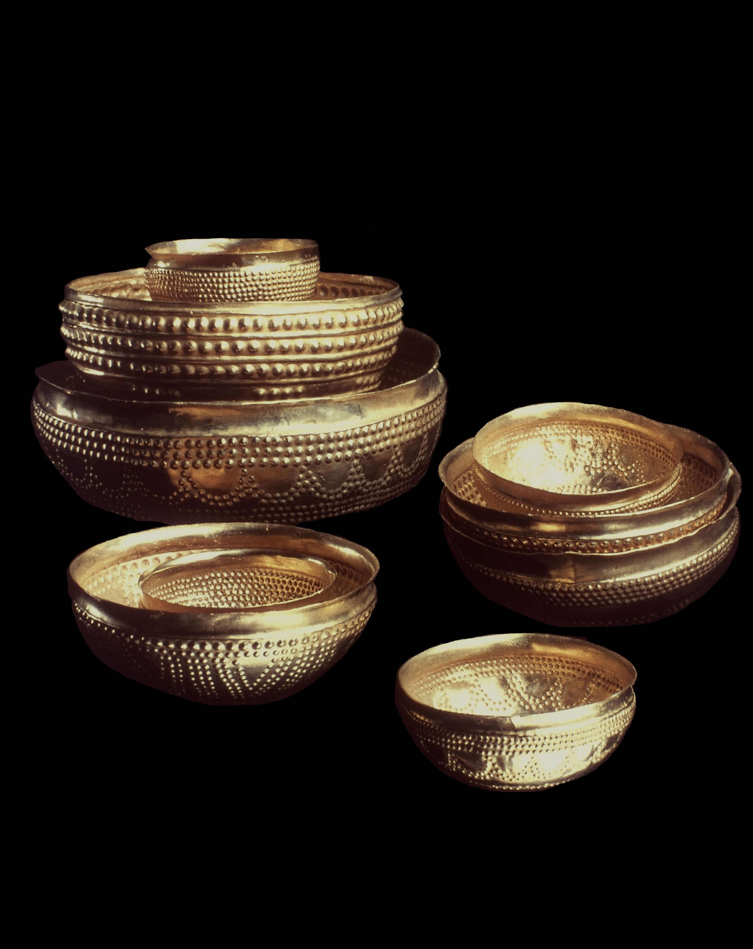 Gold Bowls from Villena Treasure in Bronze Age
