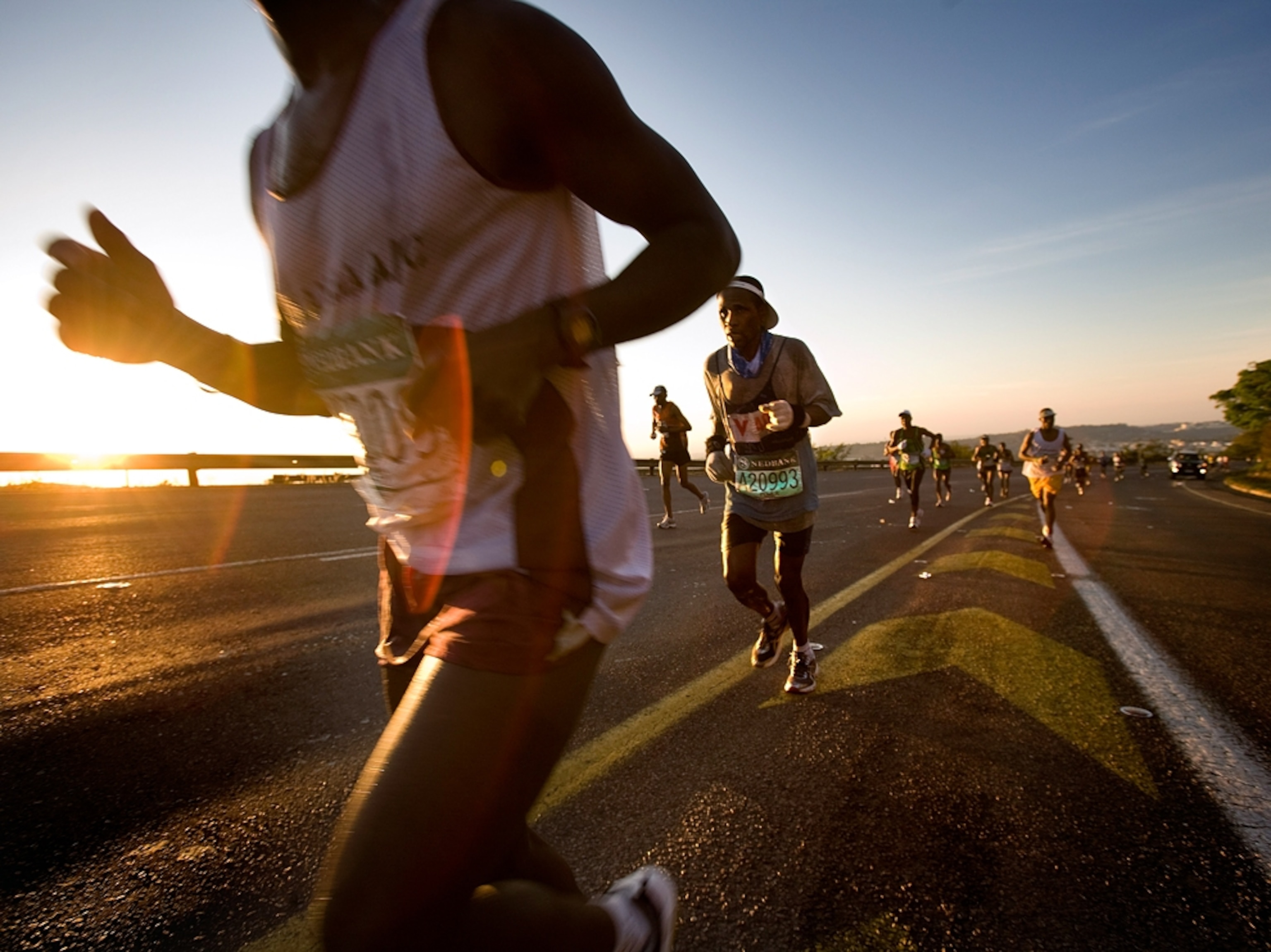 People running the Comrades Marathon in South Africa