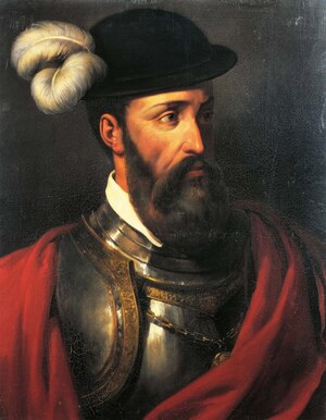 Francisco Pizarro is shown in an 18th-century portrait.