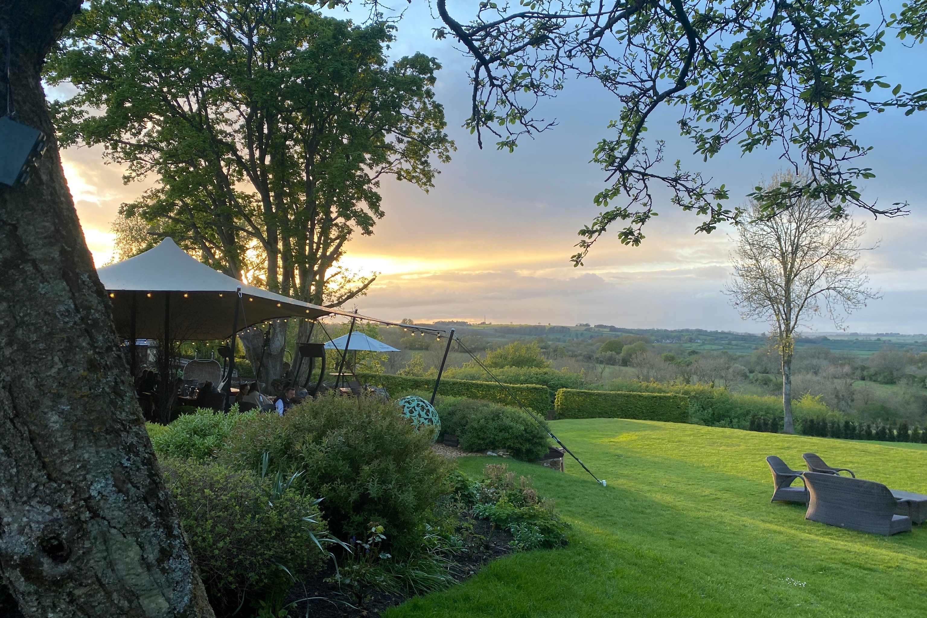 garden of restaurant