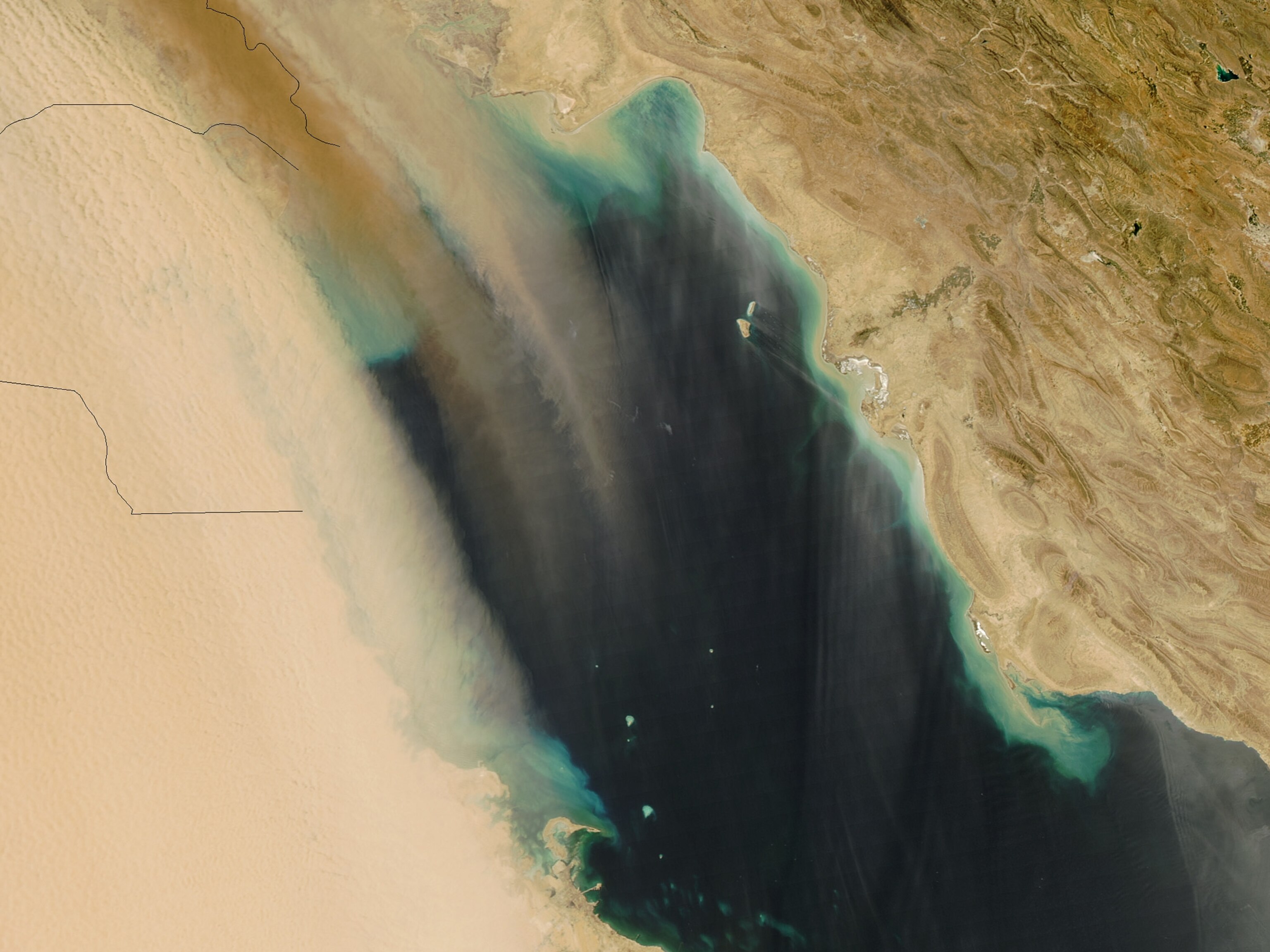 Middle East picture: dust storms over the Persian Gulf