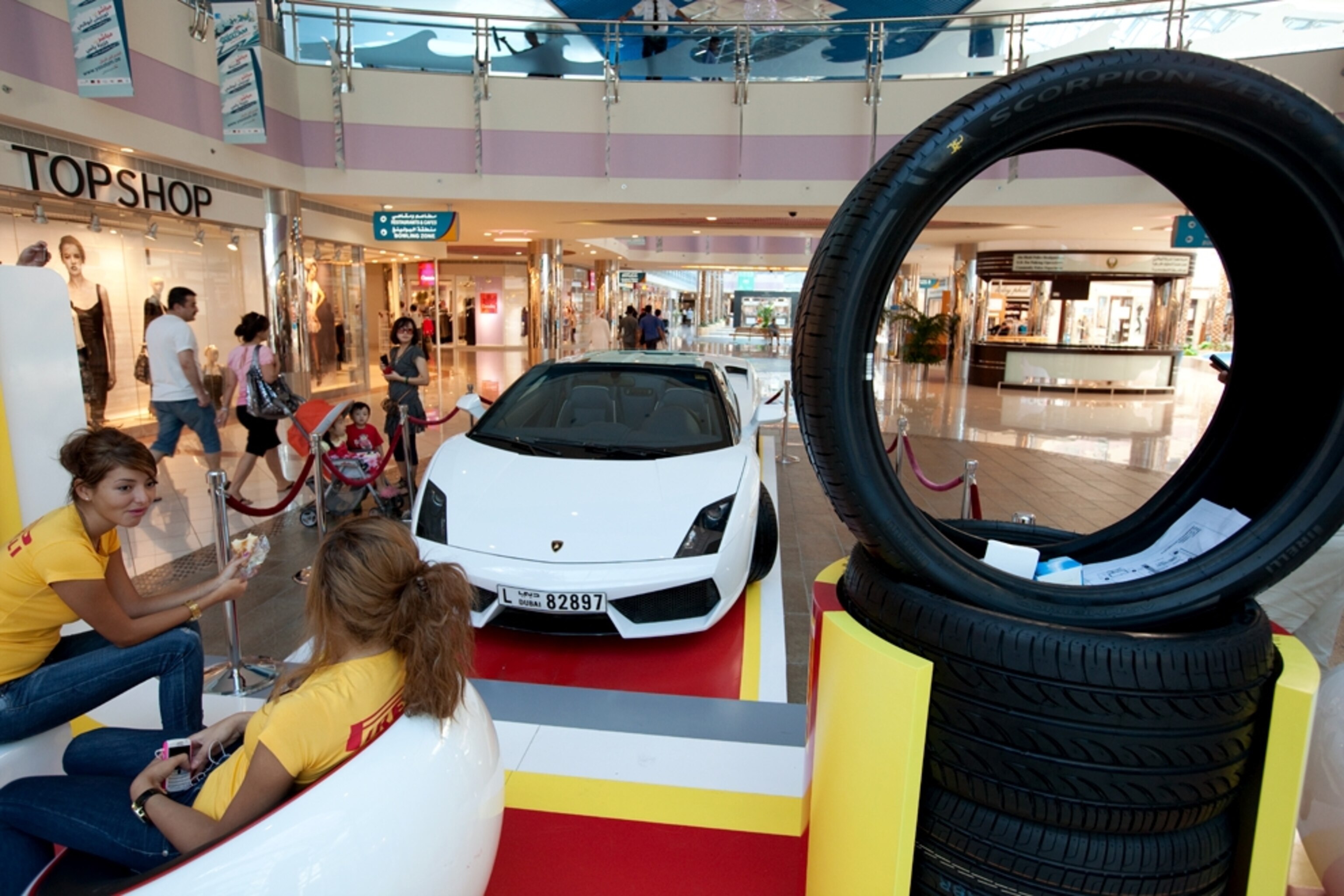 Ferrari on display inside an Abu Dhabi mall (photo)