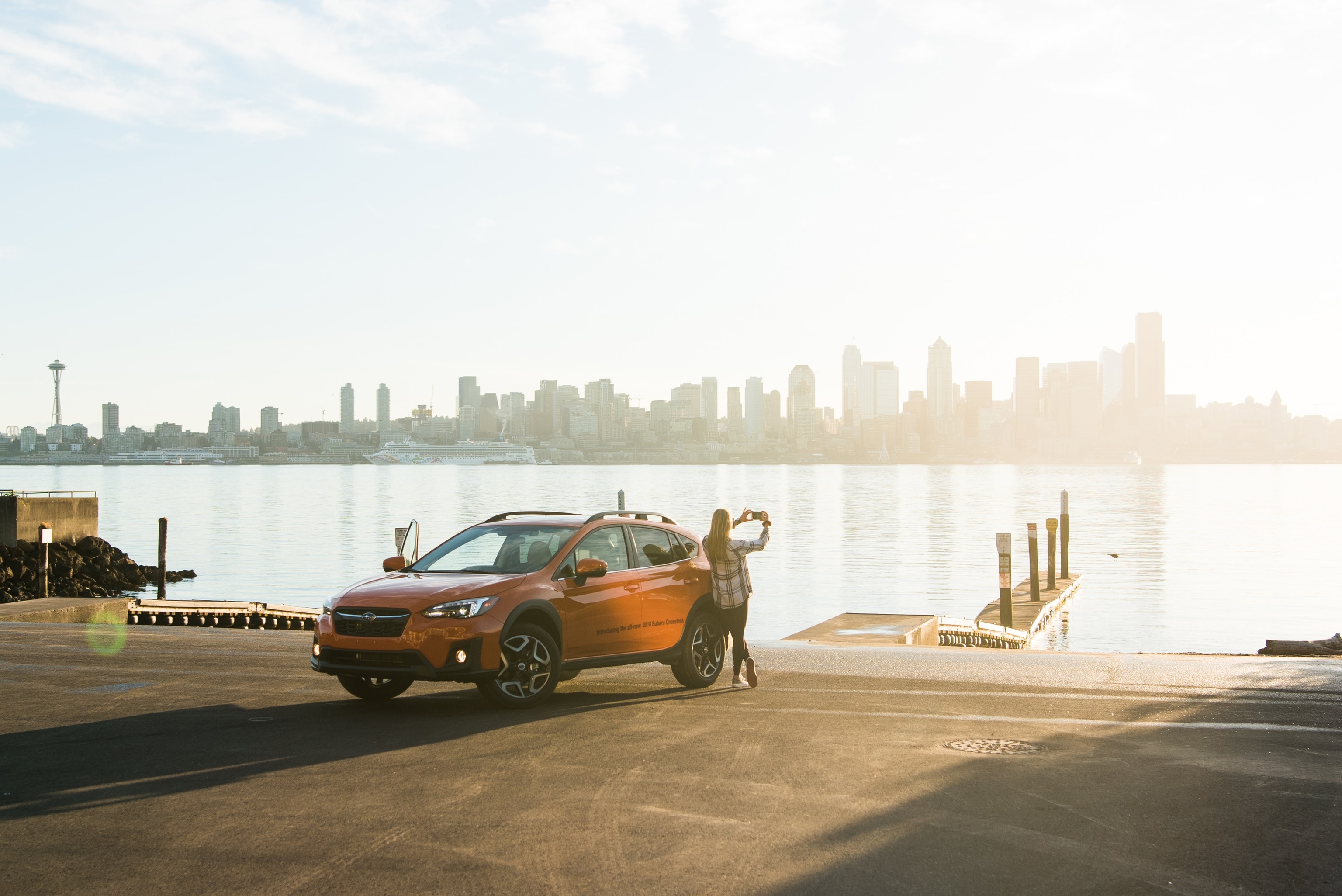 the skyline at Alki Beach in Seattle, Washington