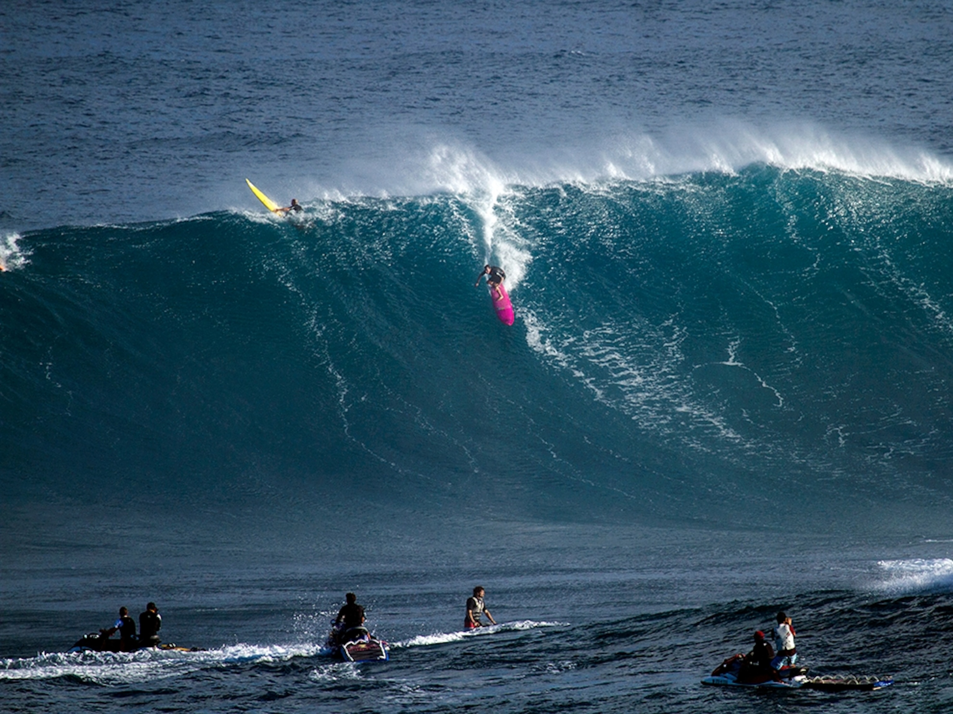 Greg Long surfing Jaws, Hawaii