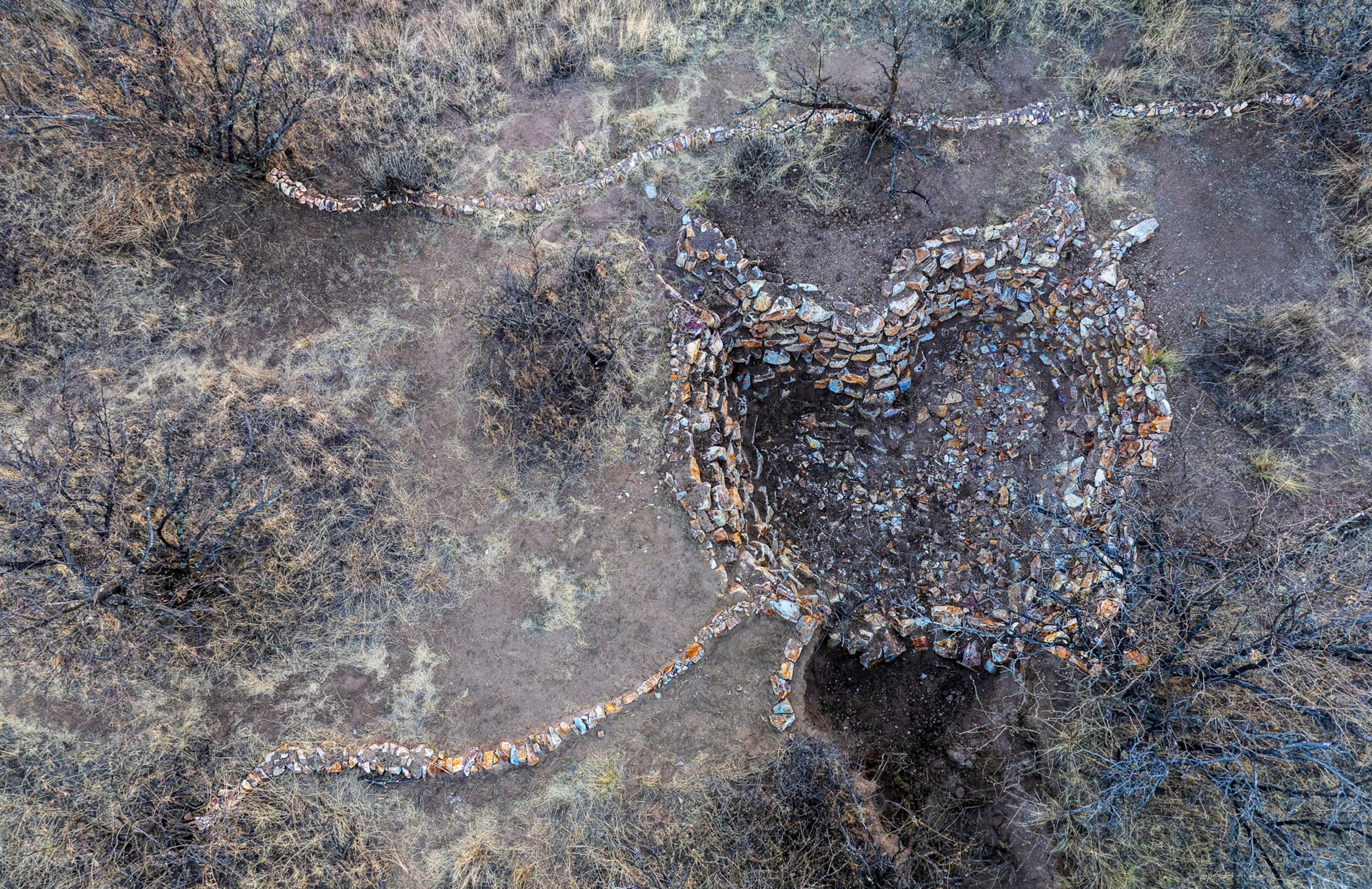 A Zuni bowl at the Borderlands Wildlife Preserve