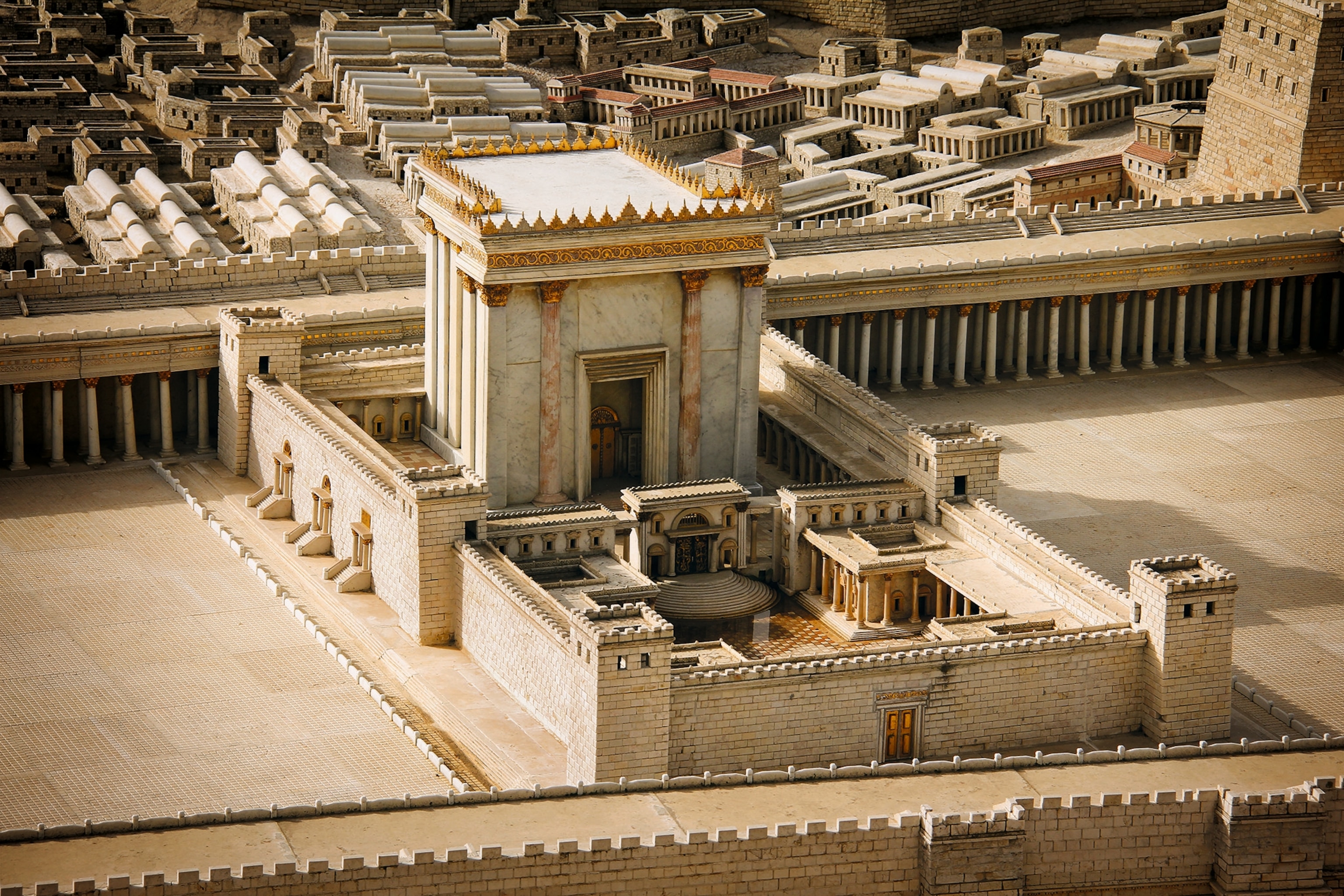 A reconstruction of the Temple of Jerusalem in Roman times.