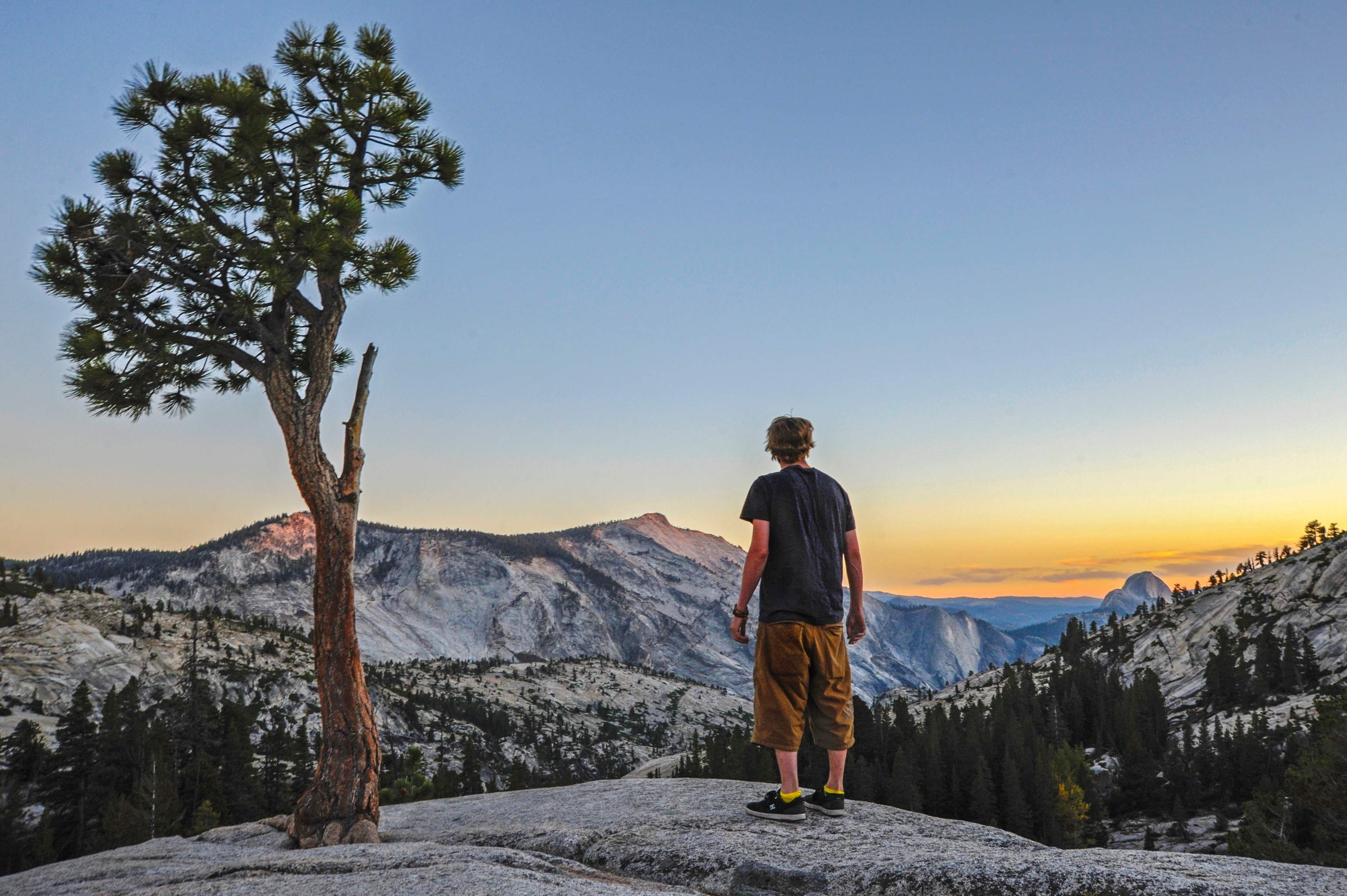 man in Yosemite National Park