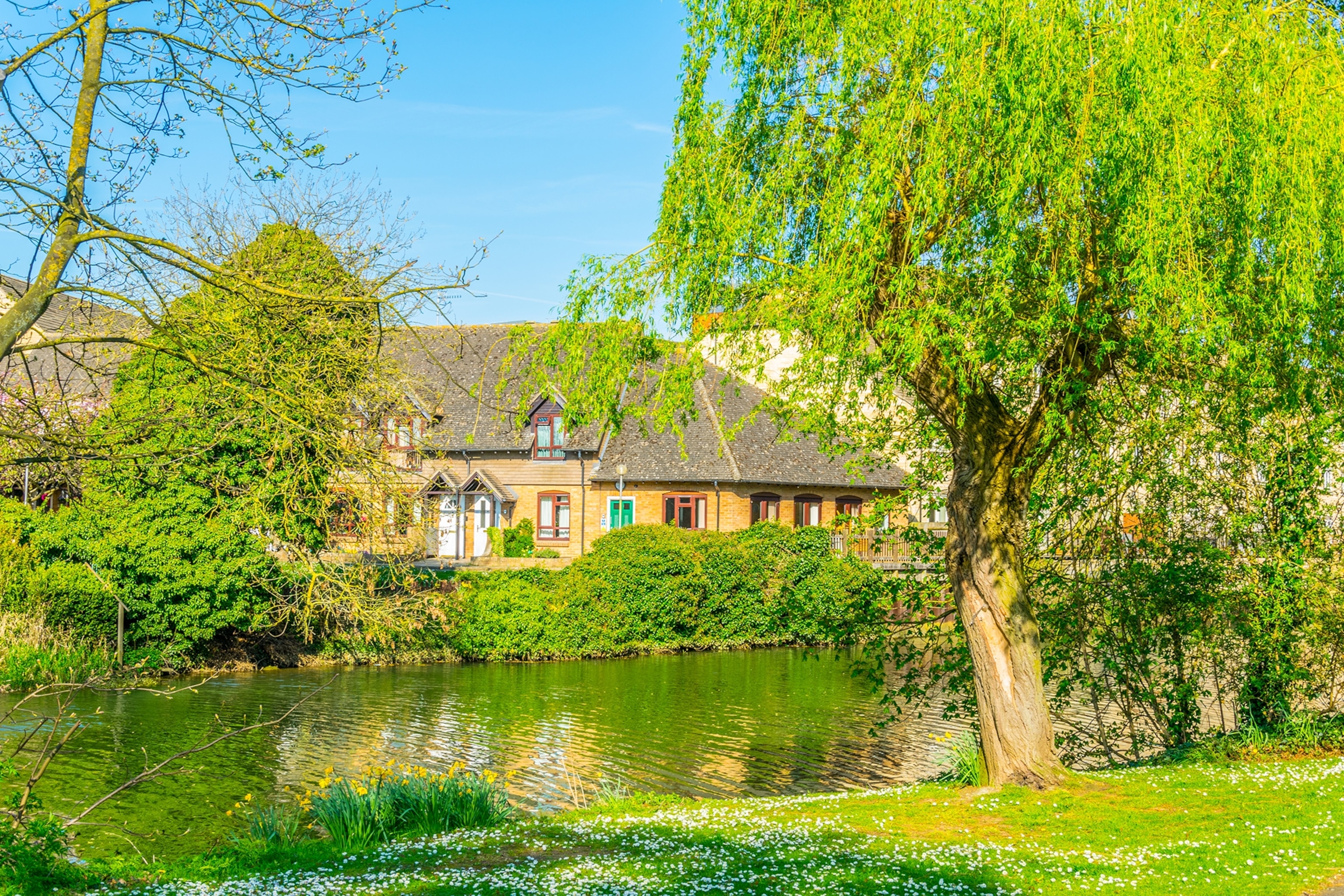 a view of a quintessential english town