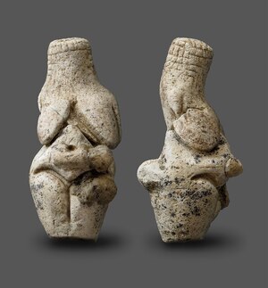The Renancourt Venus was found in Amiens, France, in 2019. Carved from chalk in the late Gravettian period, she is 23,000 years old and 1.5 inches tall.