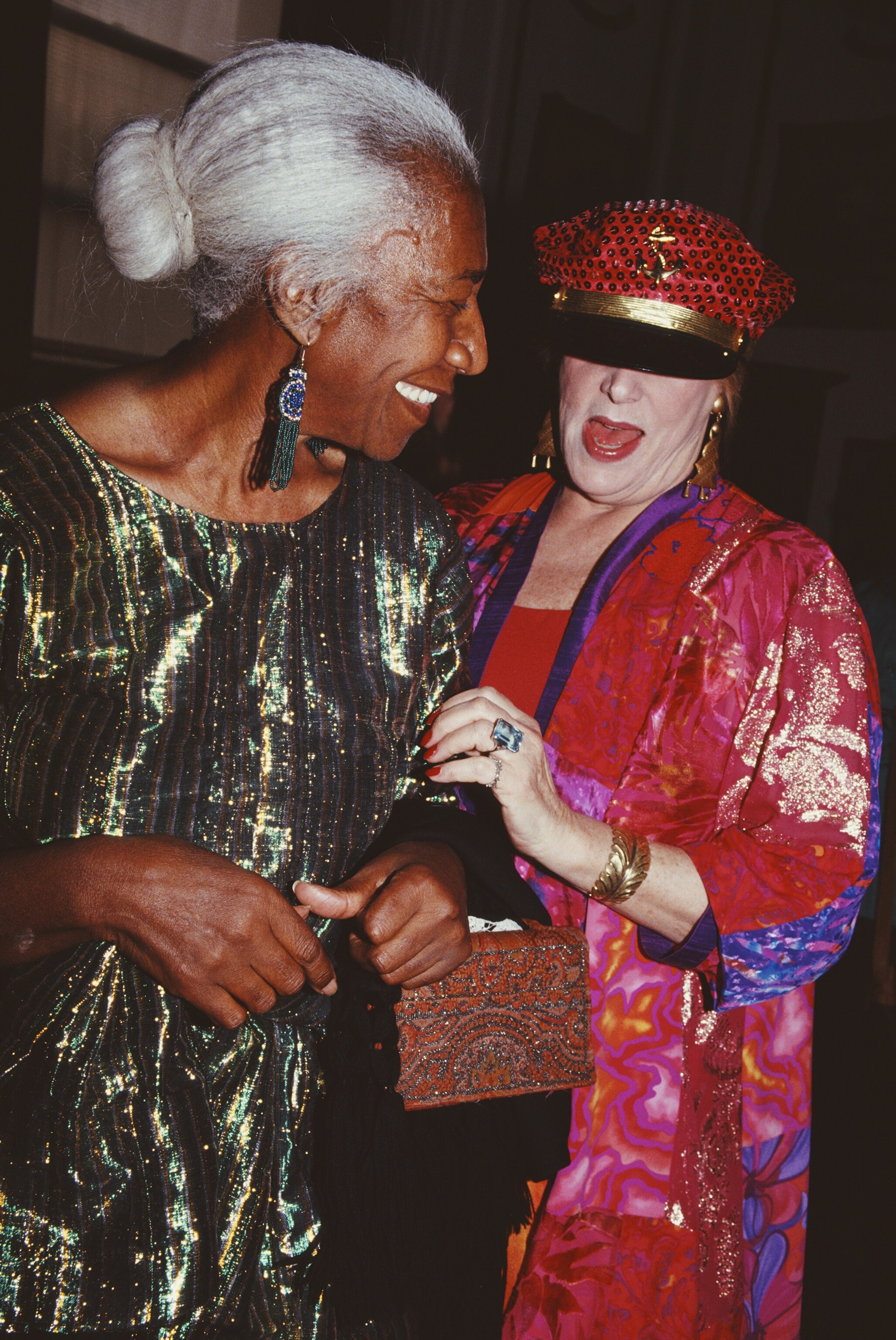 Chef and author Edna Lewis (1916 - 2006) (left) with American restaurant critic Gael Greene, circa 1996. Photograph by Rose Hartman/Archive Photos/Getty Images