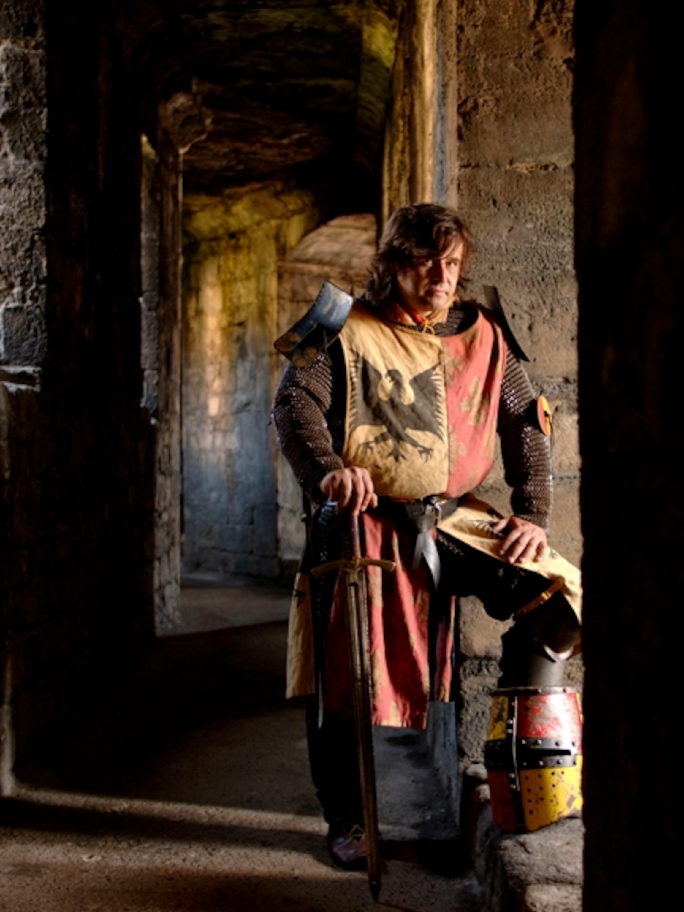 Harlech Medieval Society knight, Wales