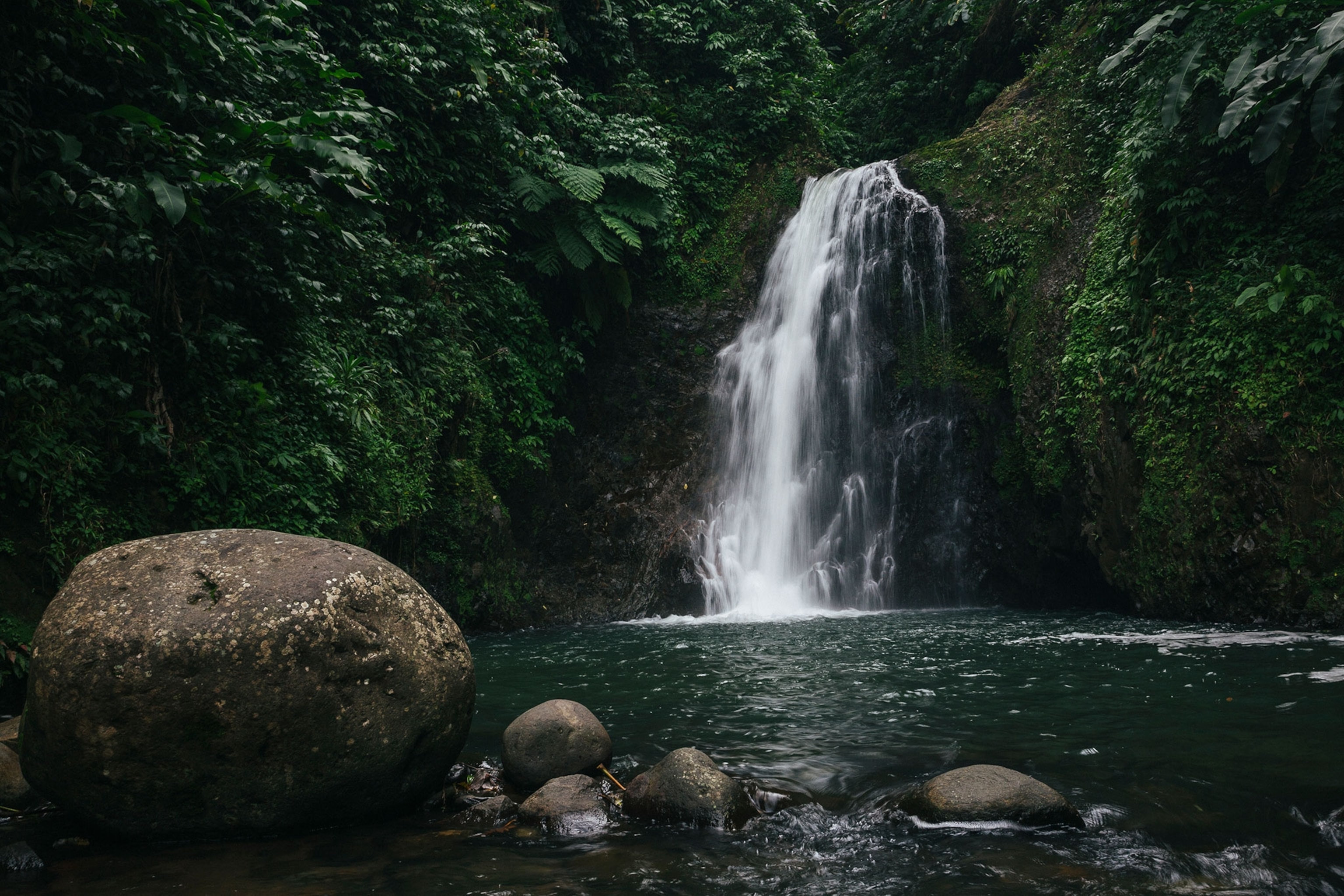 a waterfall in Grenada