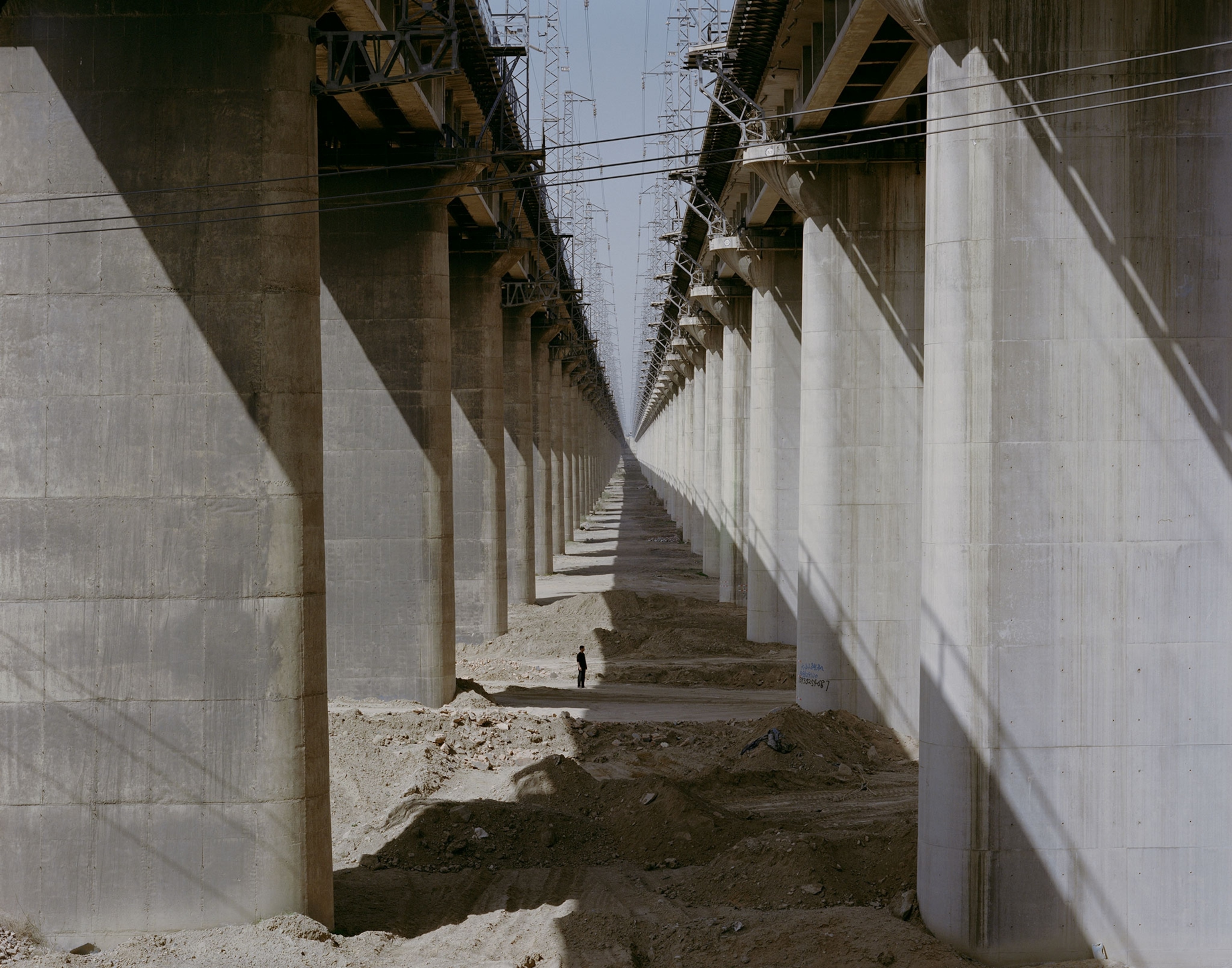 a massive railway bridge