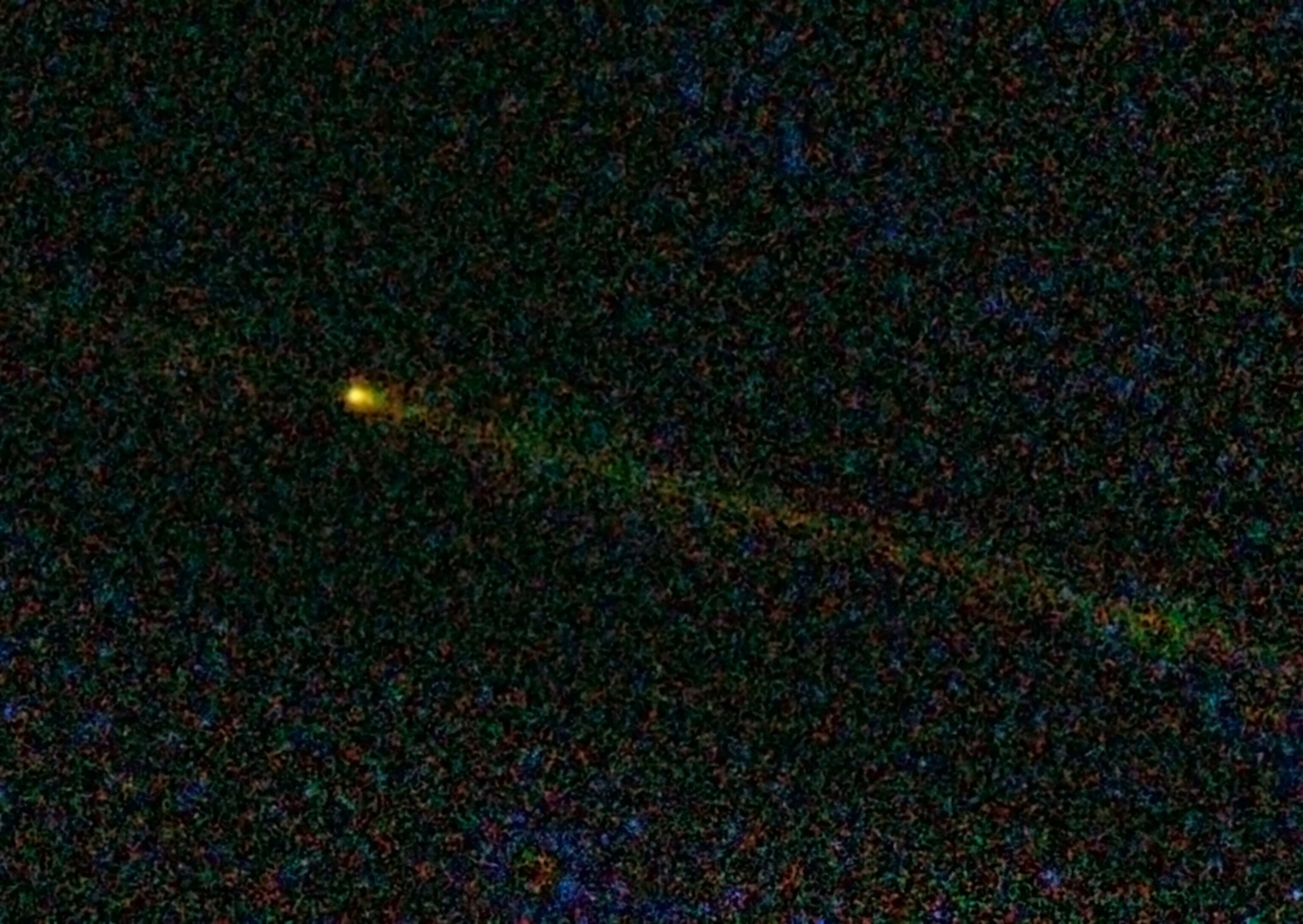 Picture of comet Hartley 2 as seen in the infrared.