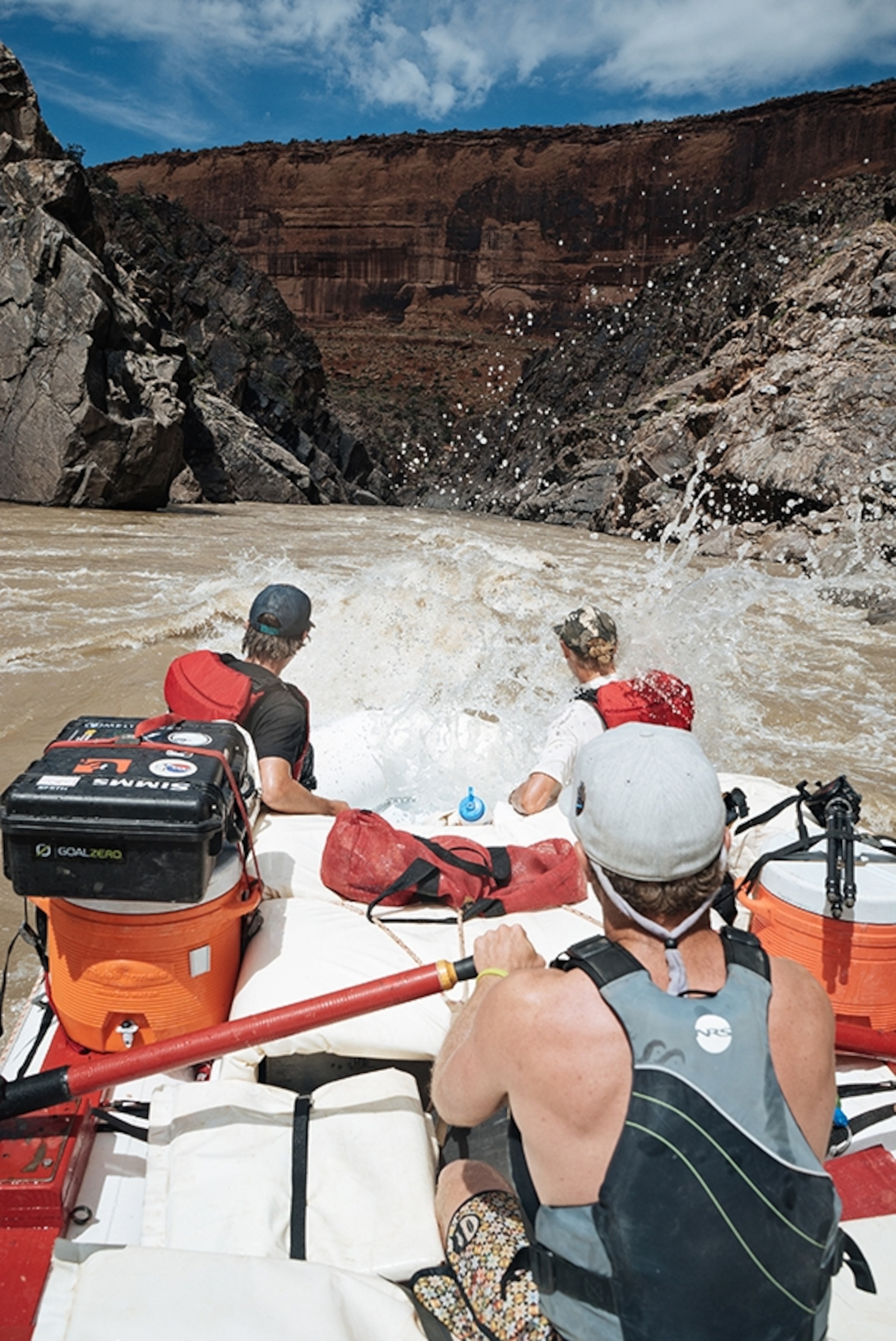 Entering the whitewater of the Colorado River in Westwater Canyon, Utah; Photograph by Max Lowe