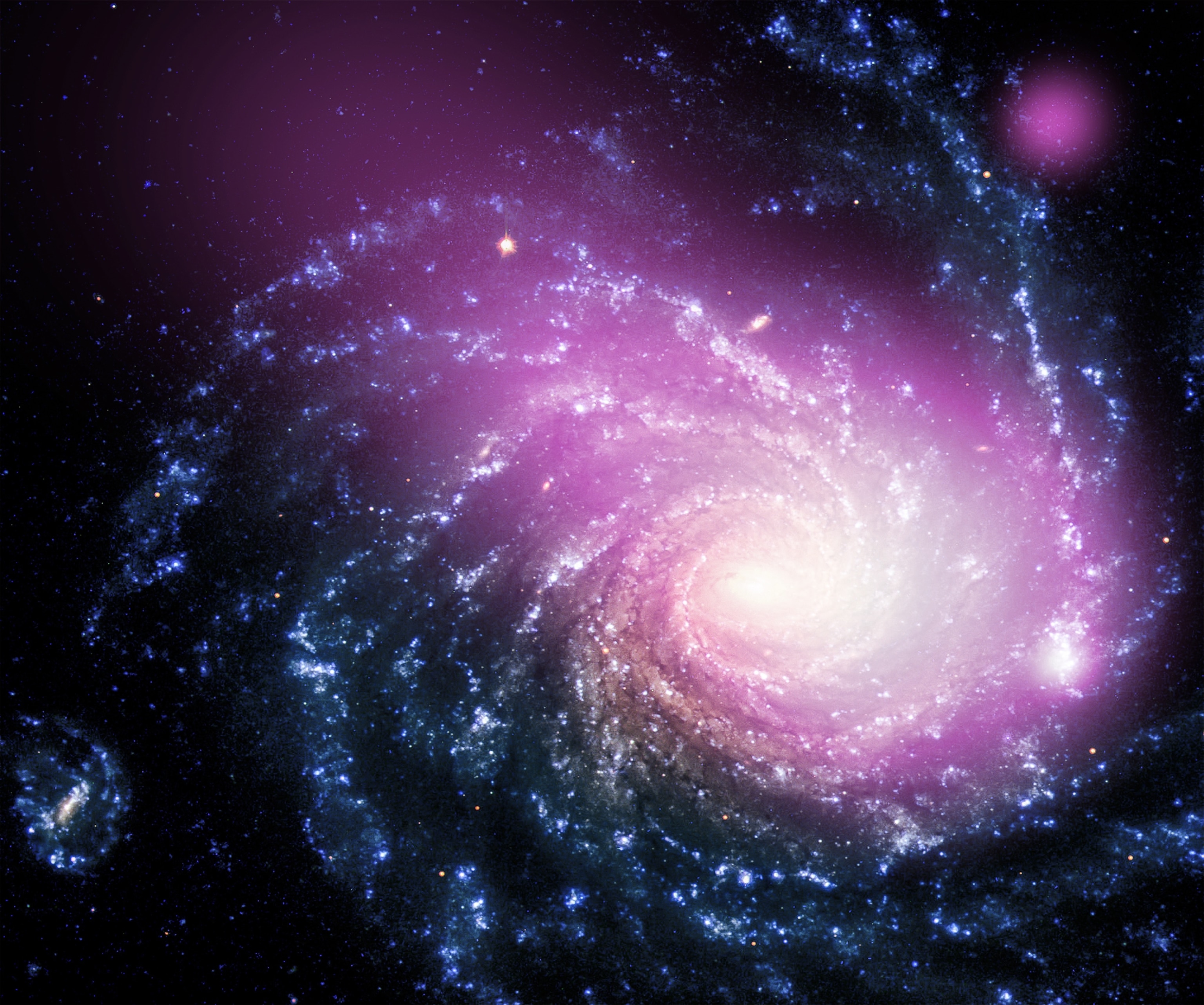 the remnants of two galaxies colliding