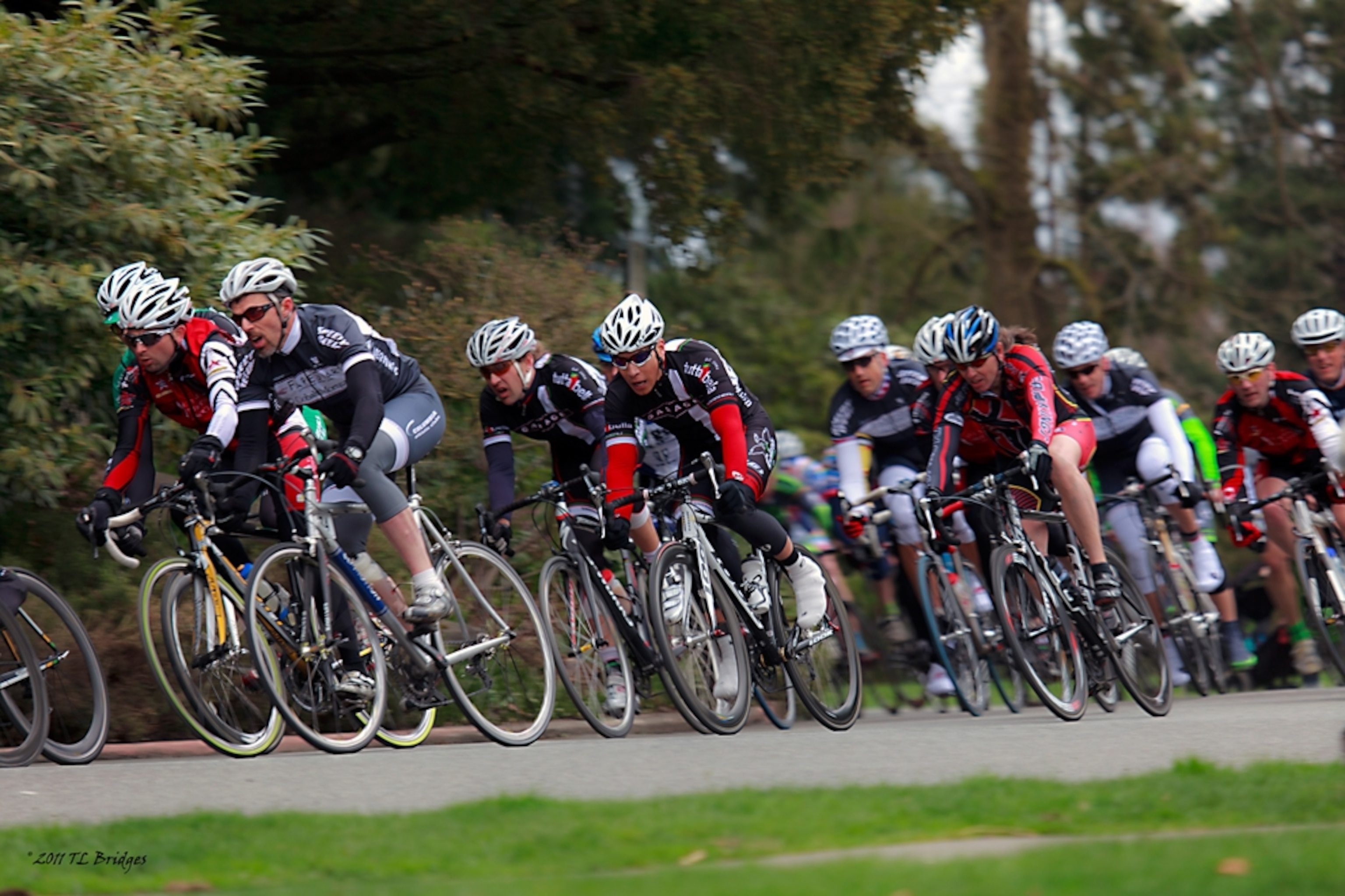 Bike racers in Seattle, Washington