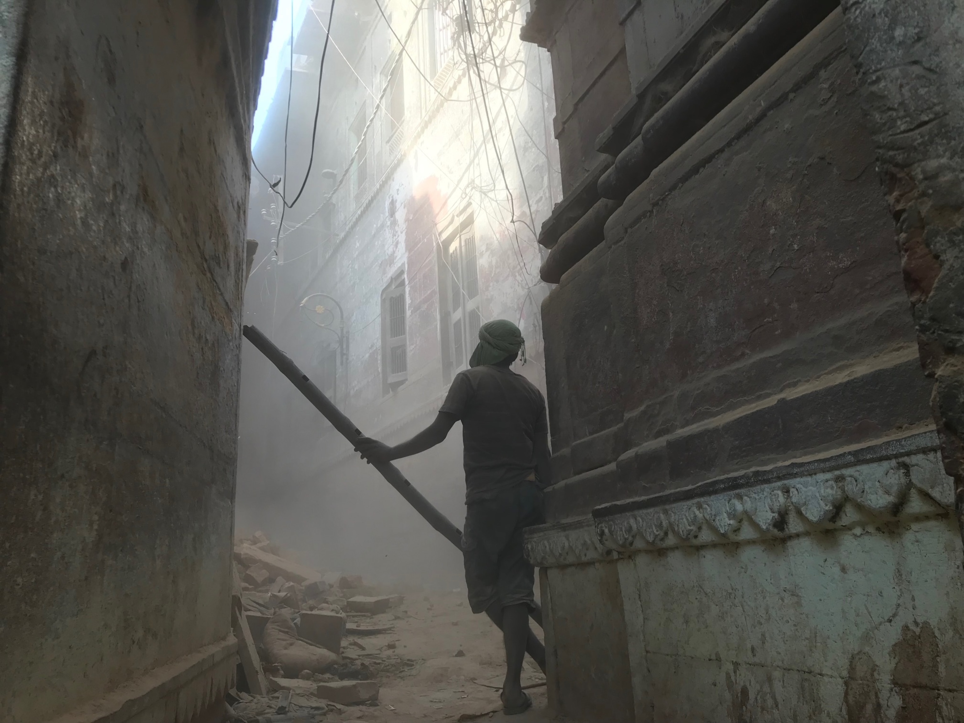 “Buildings are being torn down in a historic quarter of Varanasi. A major redevelopment plan is under way in the city,” Salopek wrote in his dispatch from Varanasi, Uttar Pradesh, India.