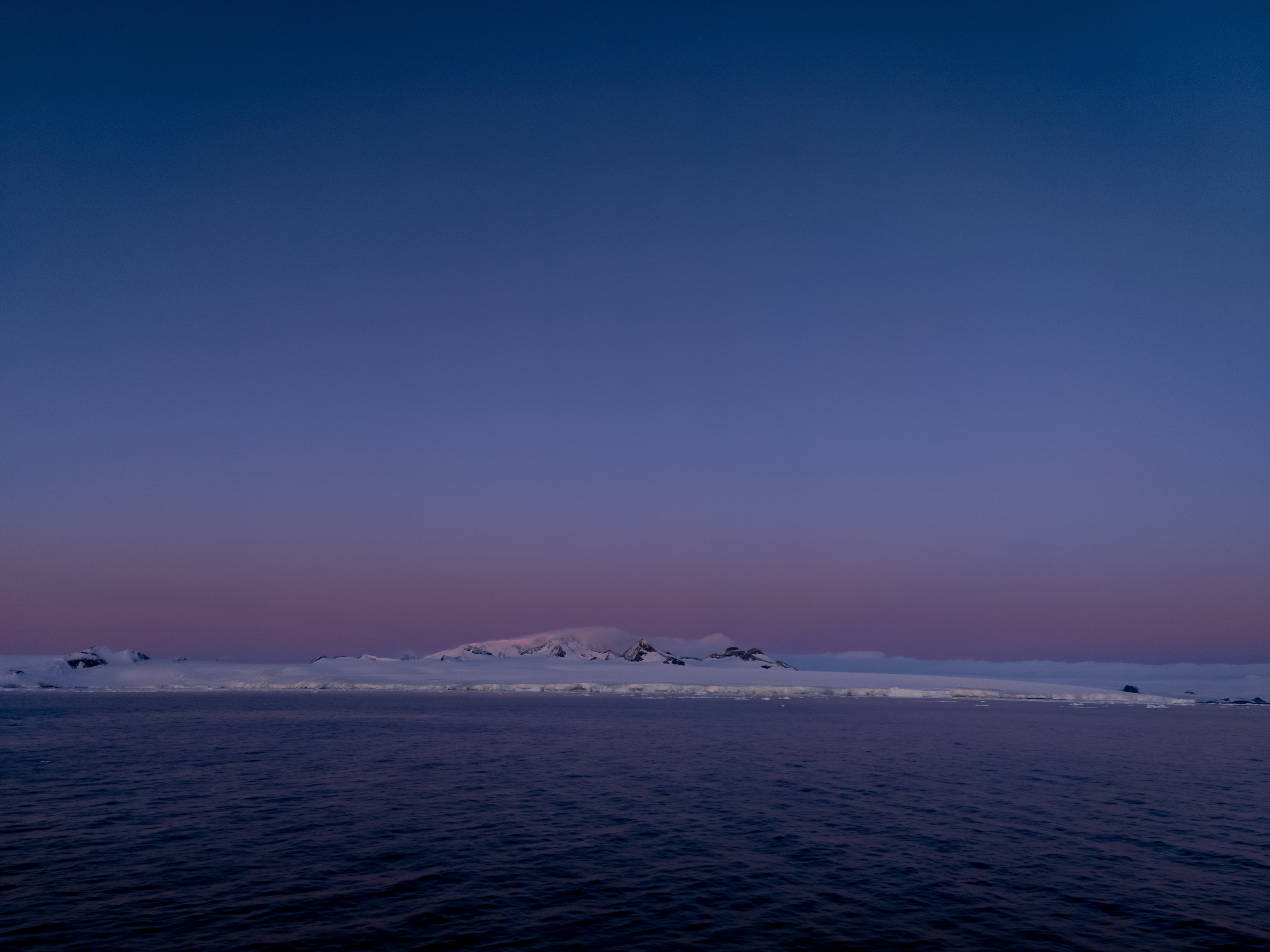 the sunrise in Antarctica