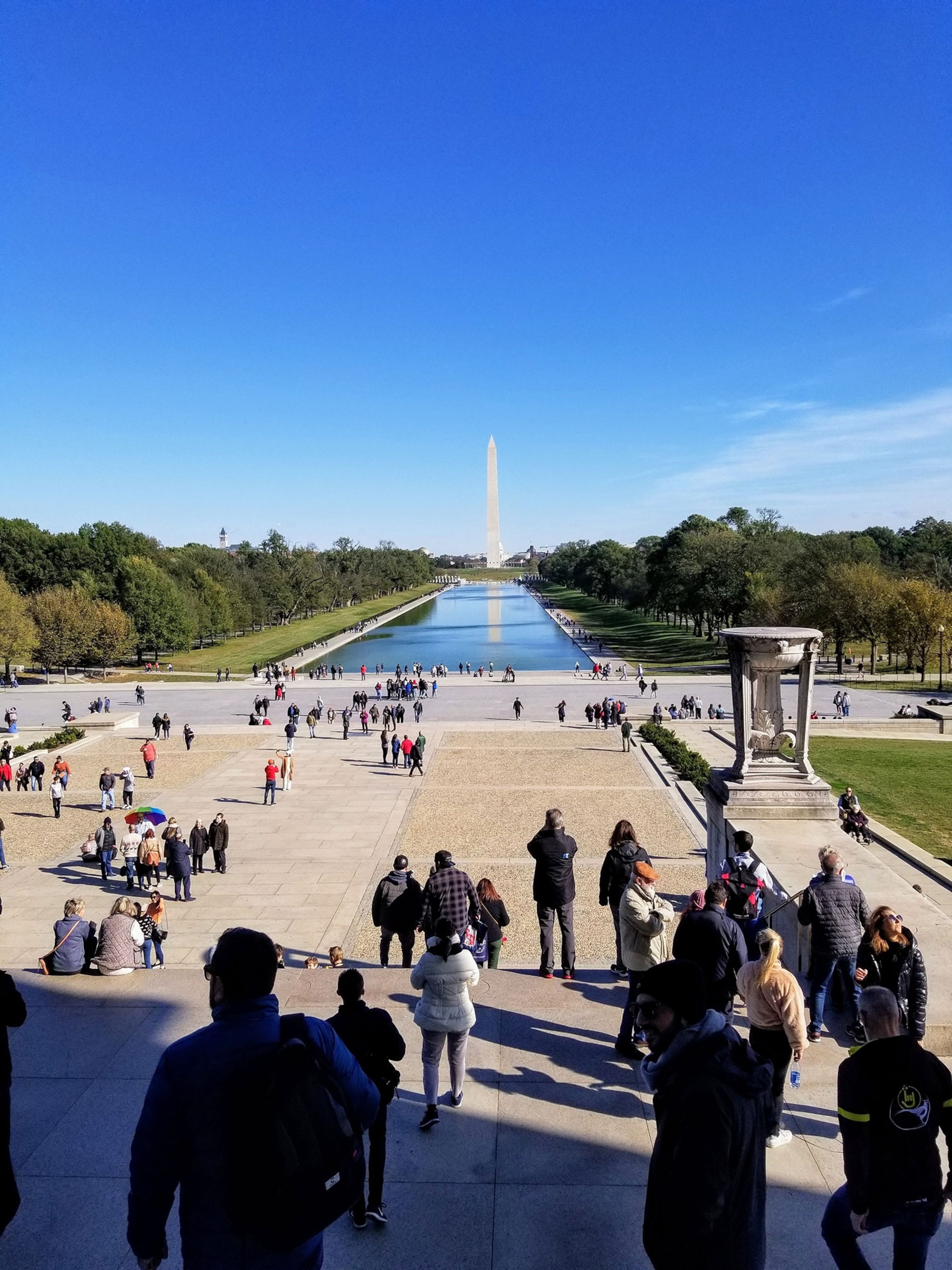 A view of the nation mall with people