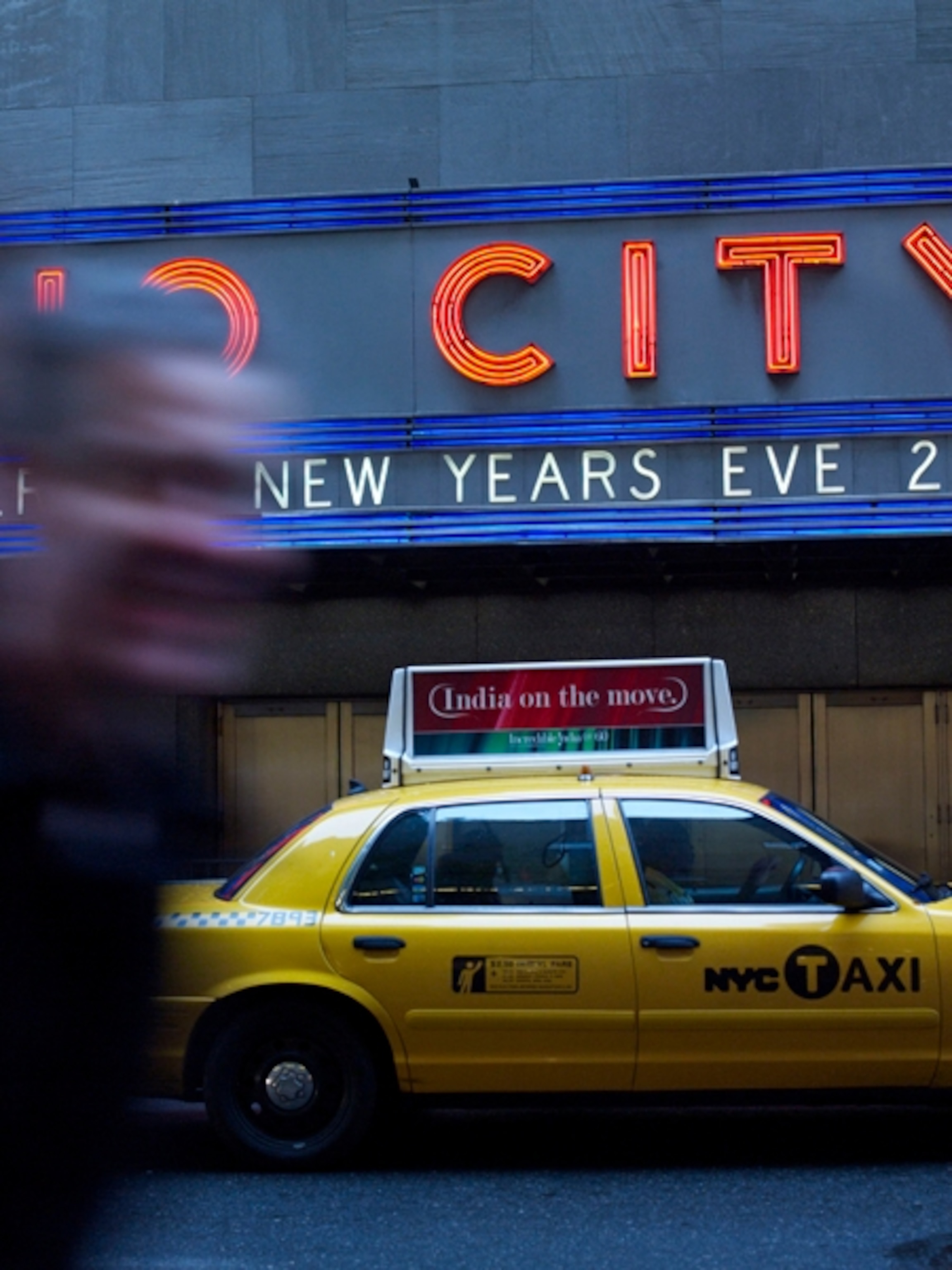 Taxi by Radio City Music Hall, New York City