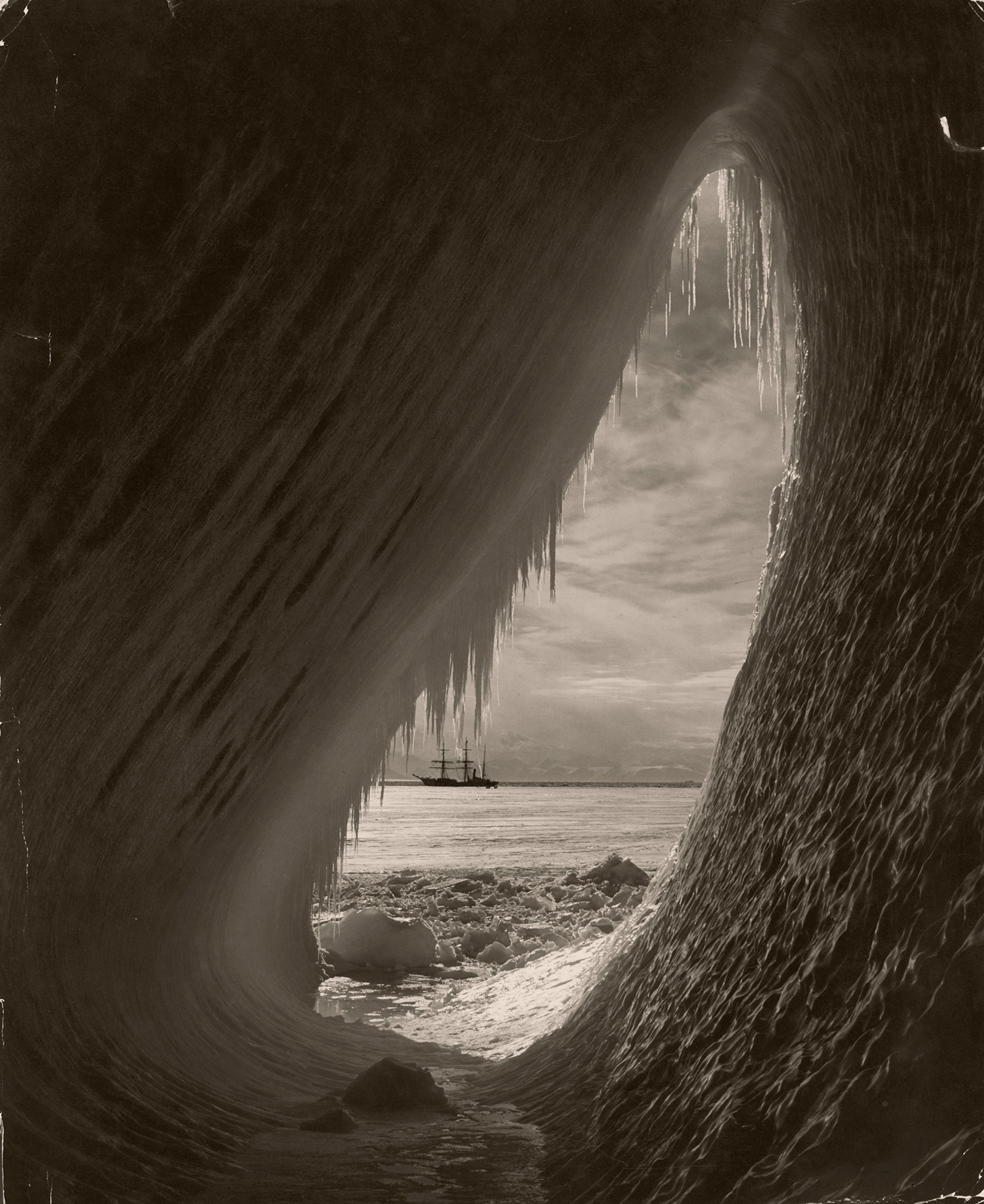 a ship in Antarctica