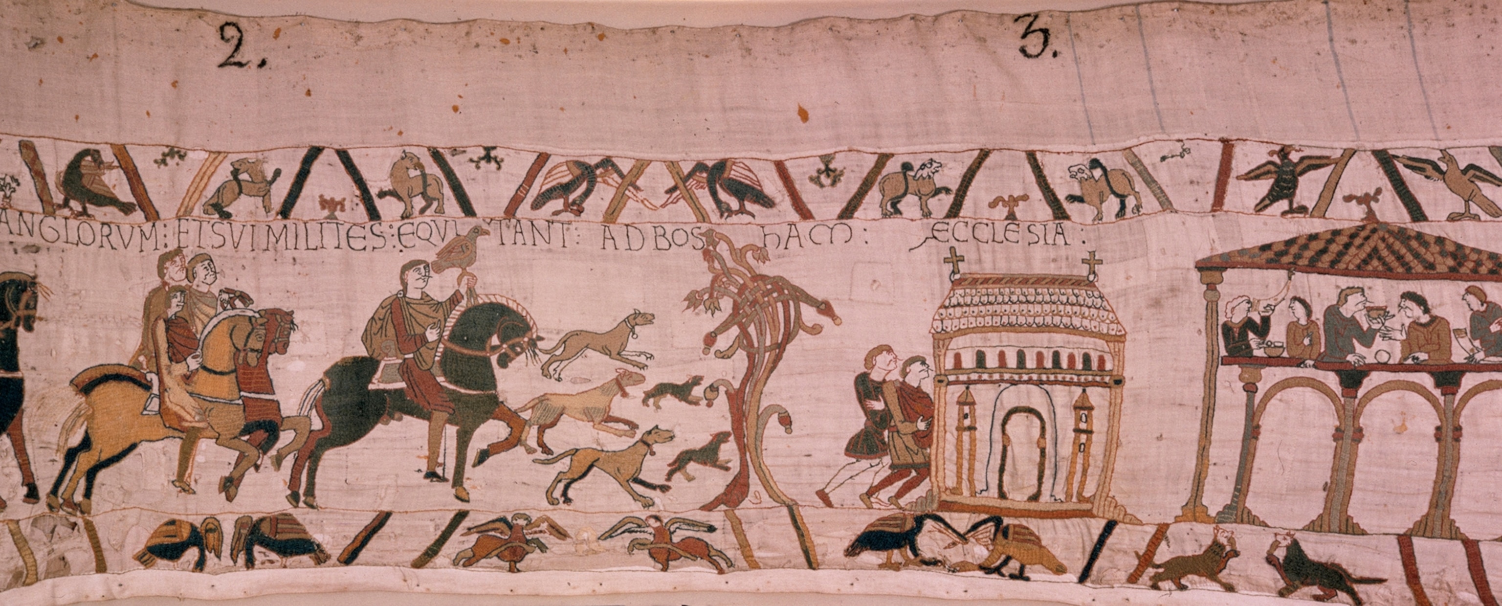 King Edward orders Earl Harold to Normandy in the Bayeux Tapestry.