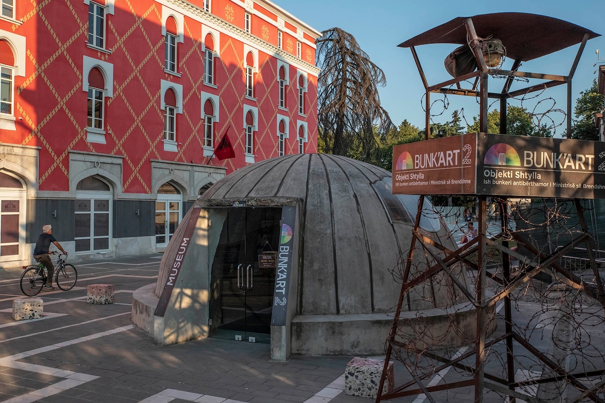 Bunk’Art 2 museum entrance in the city center of Tirana