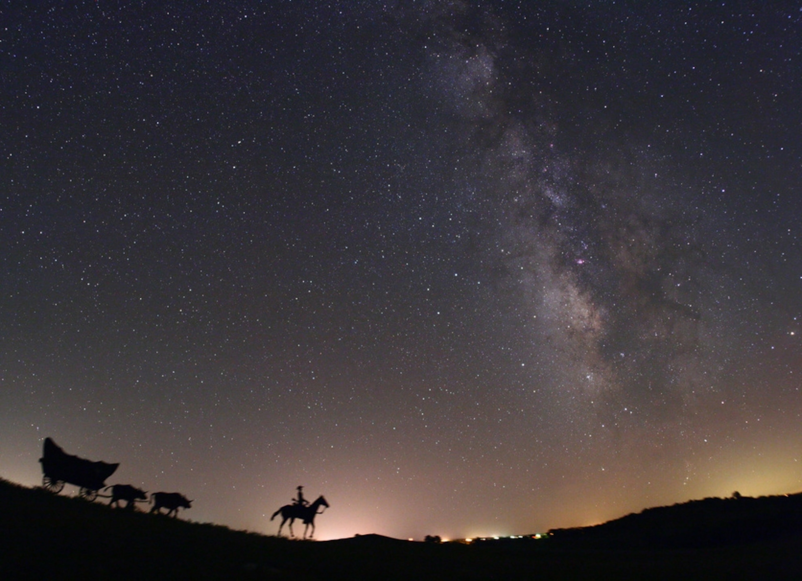 Starry night picture - stars at Council Grove, Kansas