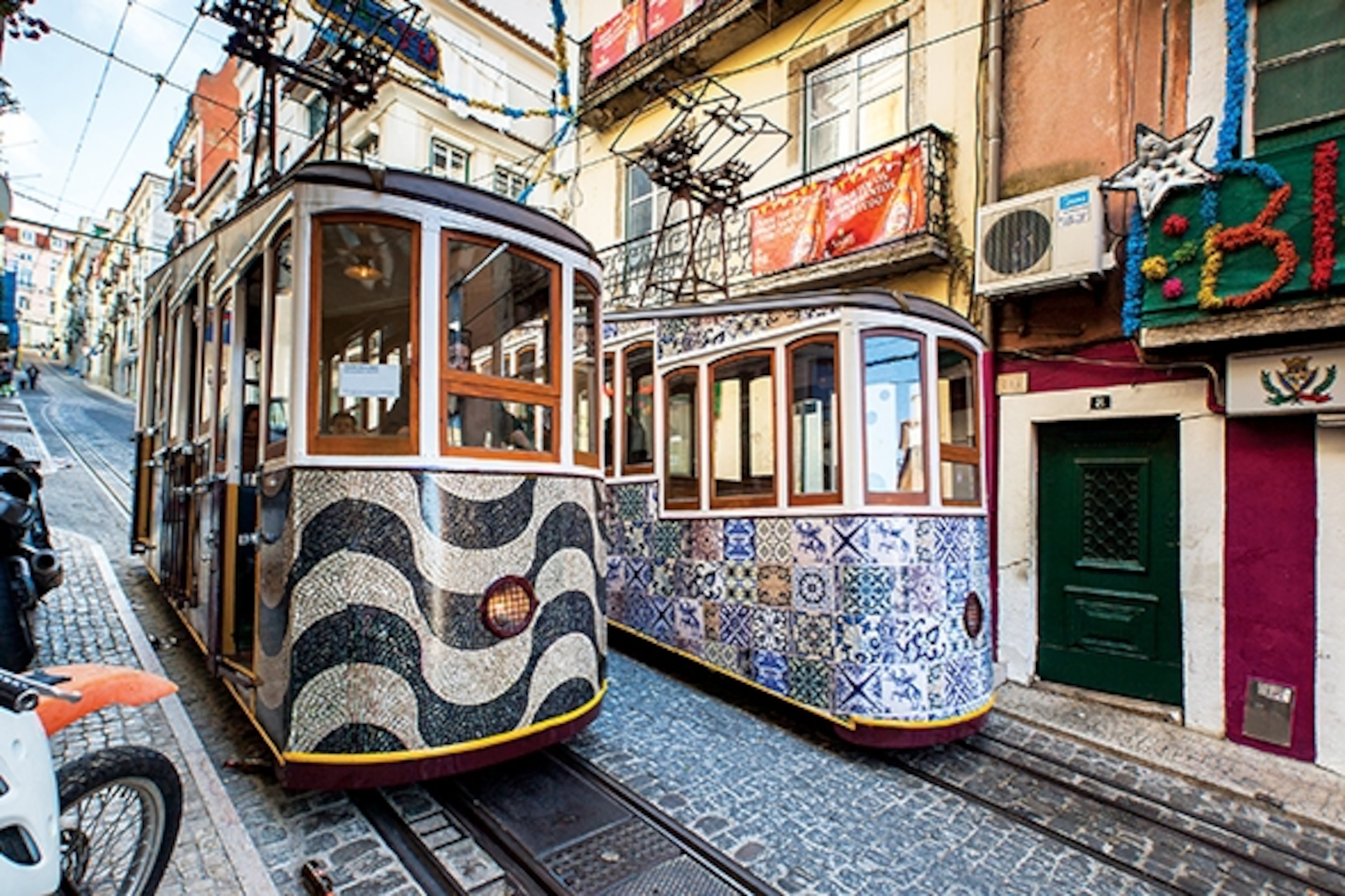 A city emblem since 1884, when funiculars debuted in Lisbon, trams are picturesque and indispensable. (Photograph by André Vicente Gonçalves)