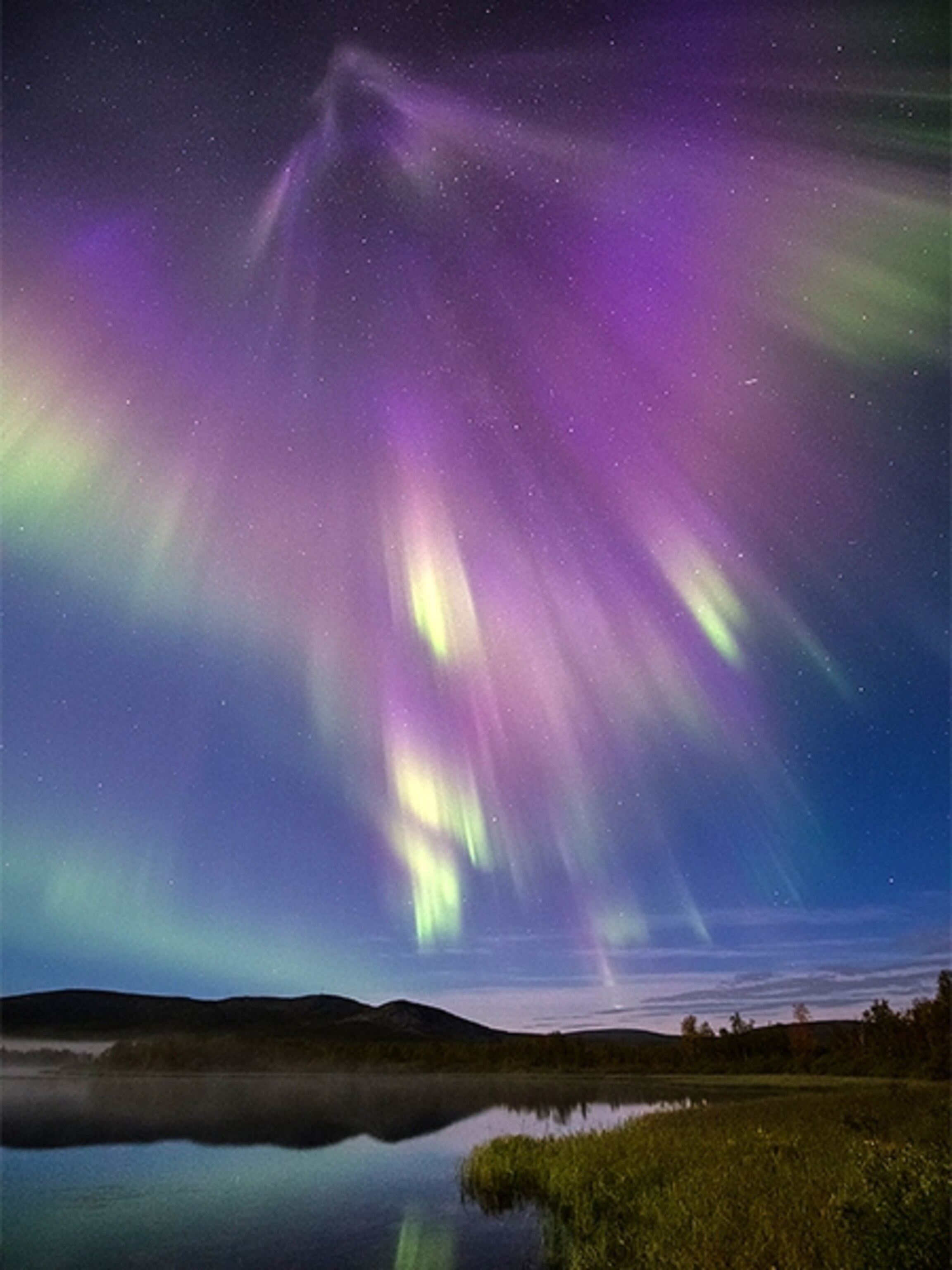 Aurora picture - Finland (due to solar flare)