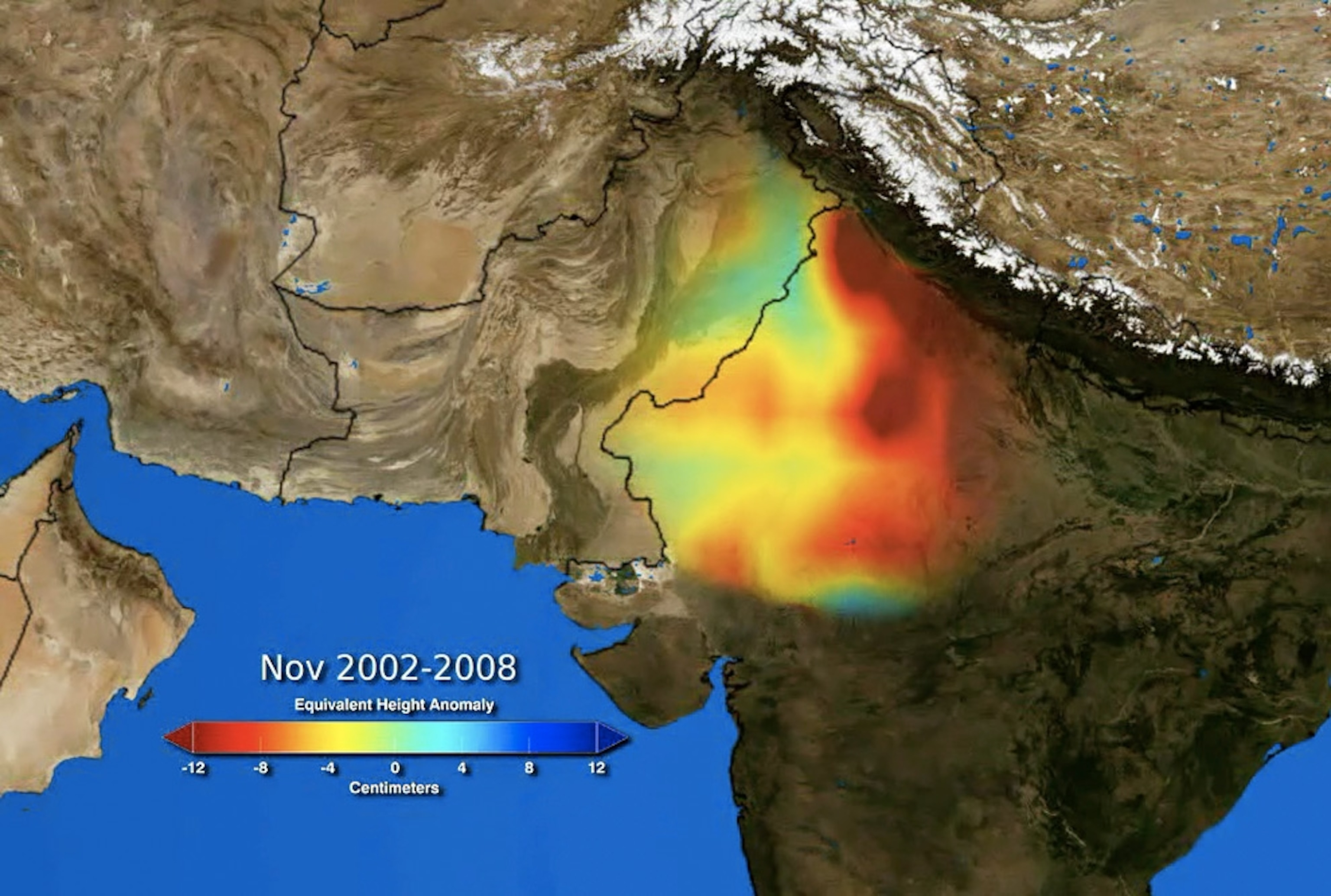 Image: Groundwater changes in India