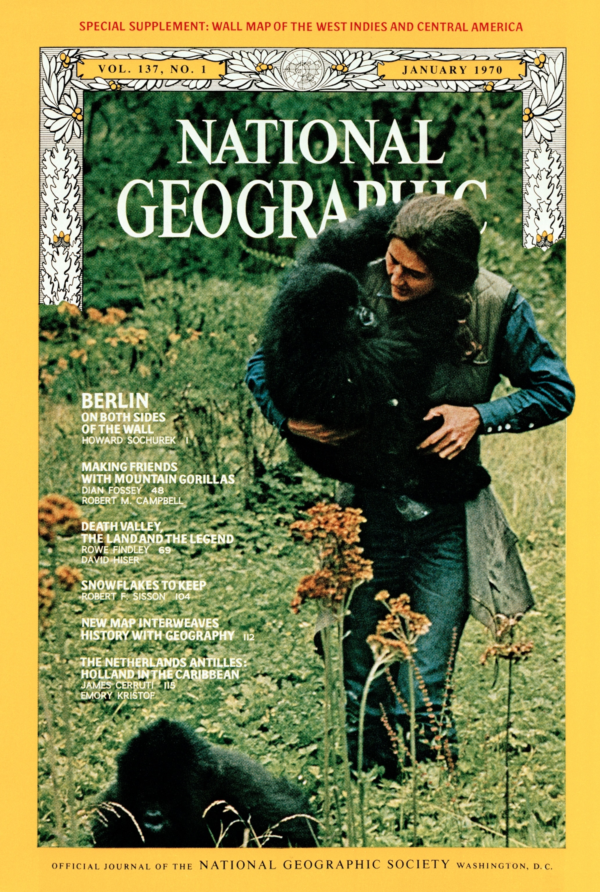 Cover of the January 1970 National Geographic Magazine.