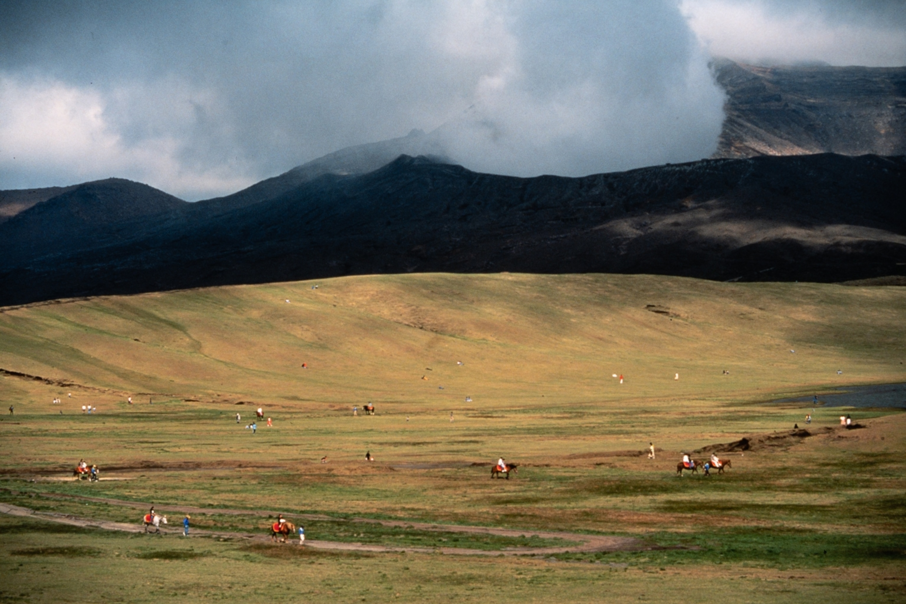 Image of Aso National Park, the world’s biggest Caldera, in Kumamoto, Japan.