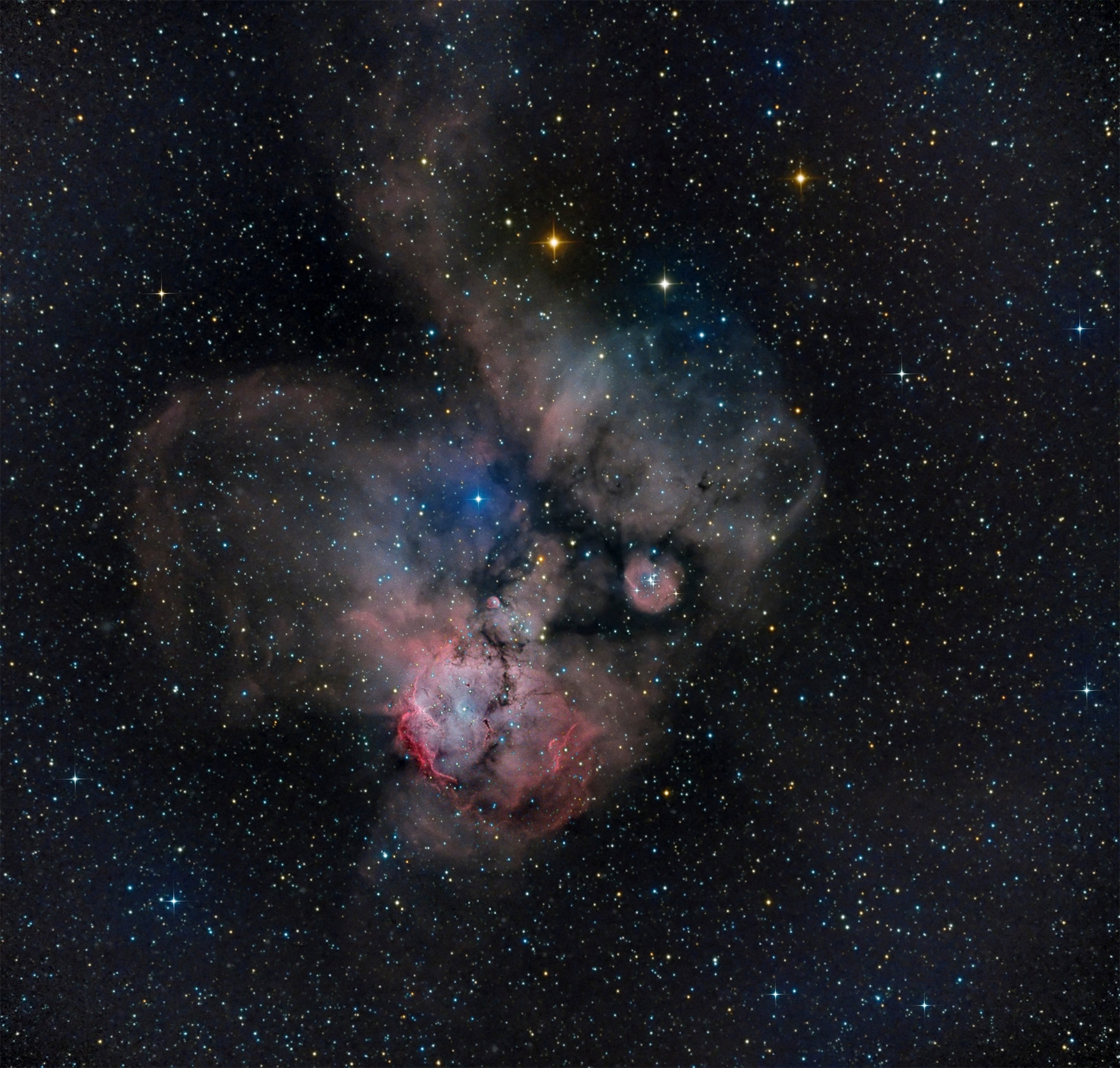 a star cluster located in the center of the Flame Nebula.