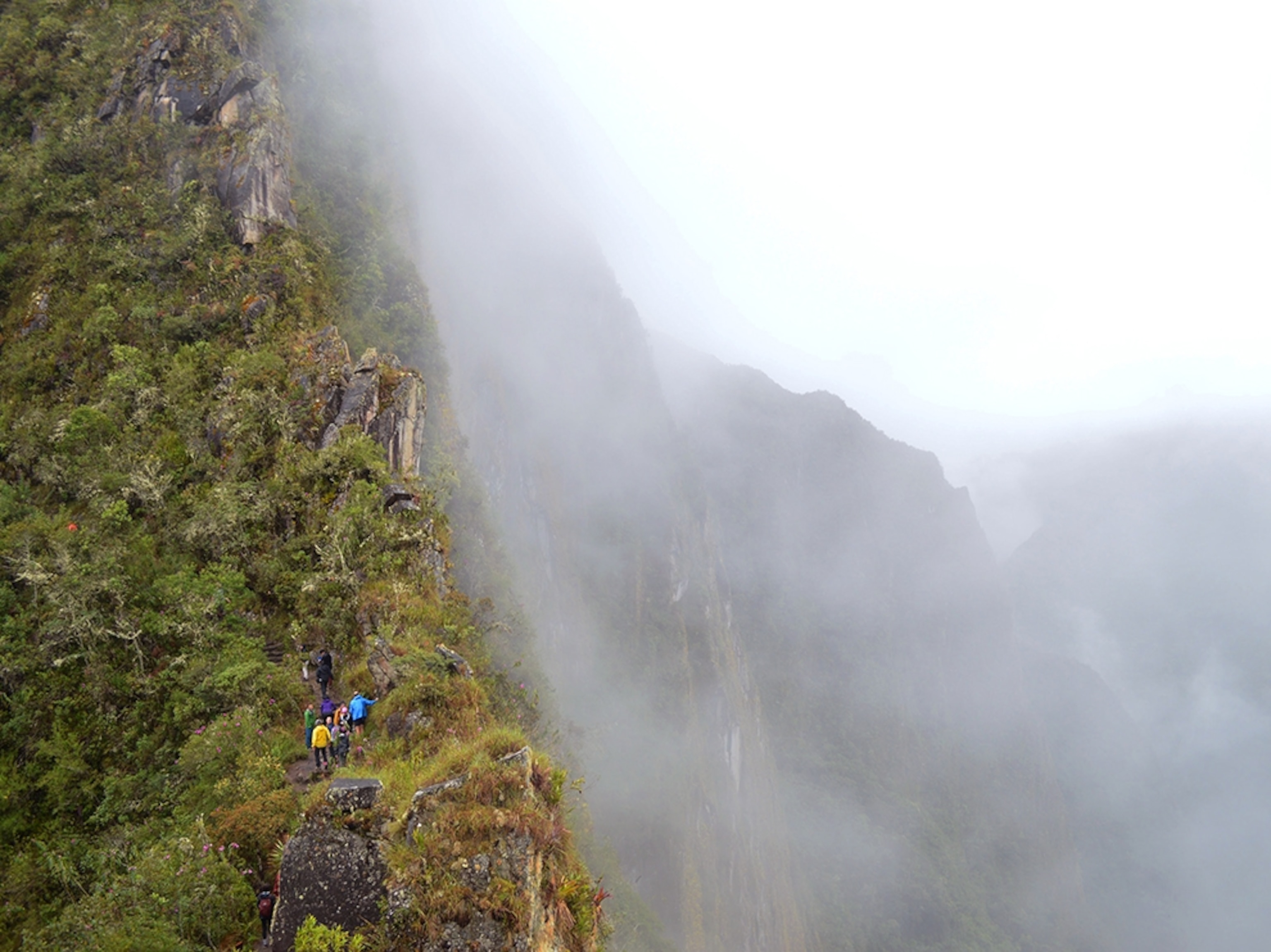 hikers on Huayna Picchu, Peru