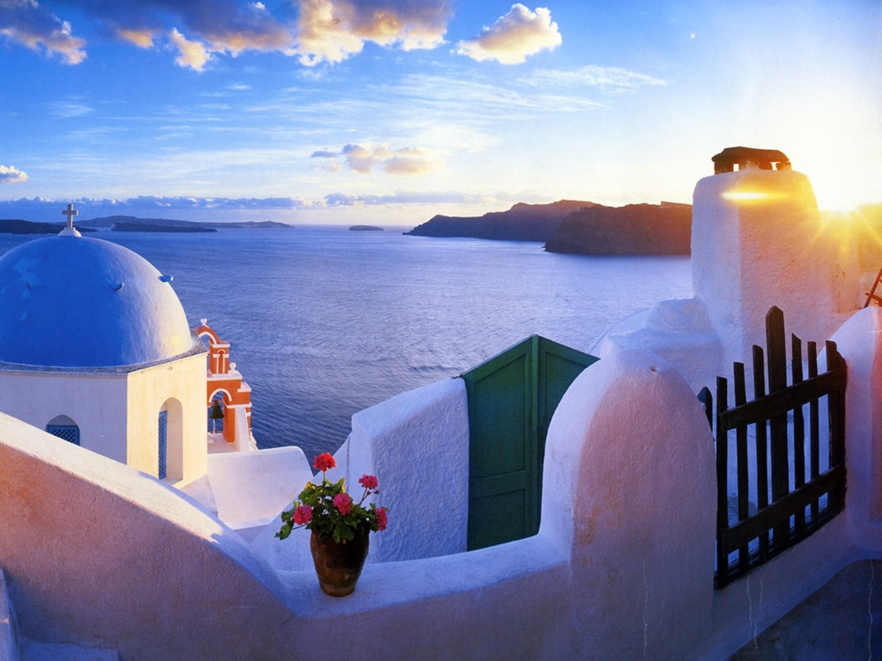 Greek island sunrise