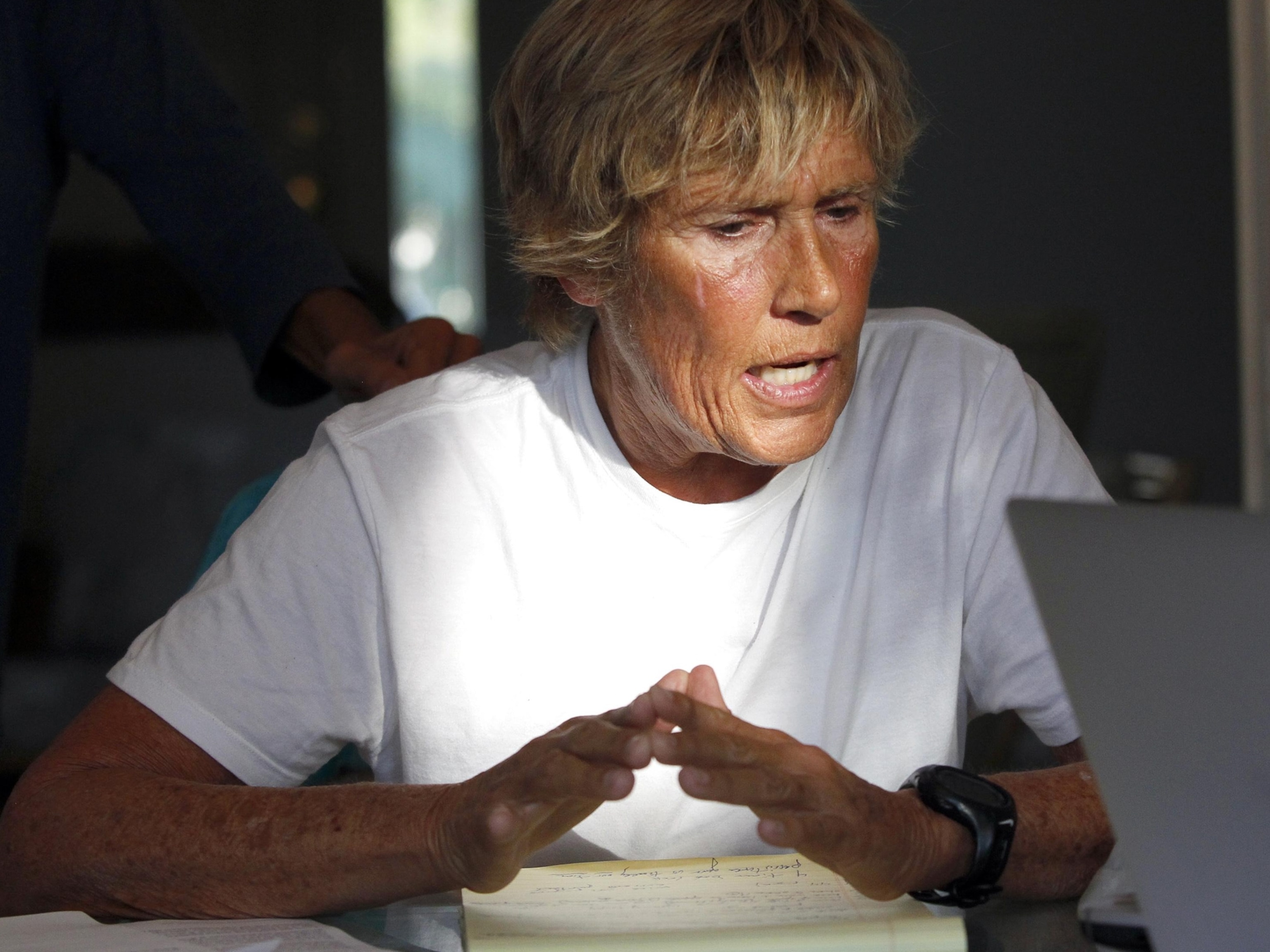 U.S. long-distance swimmer Diana Nyad.