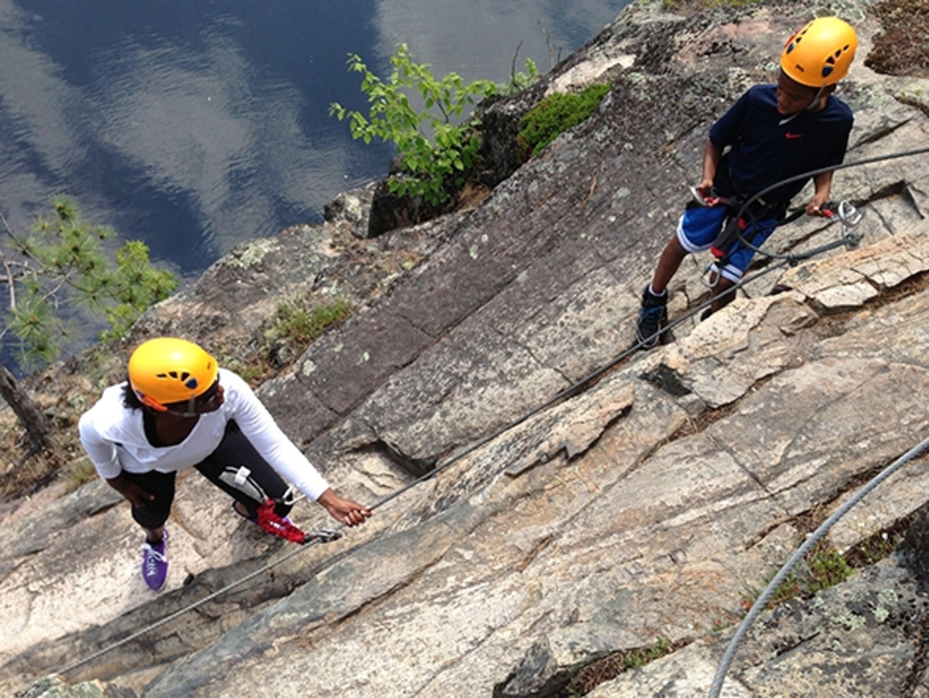 Cliffside on the via ferrata course in Saguenay, Quebec (Photograph courtesy Heather Greenwood Davis)