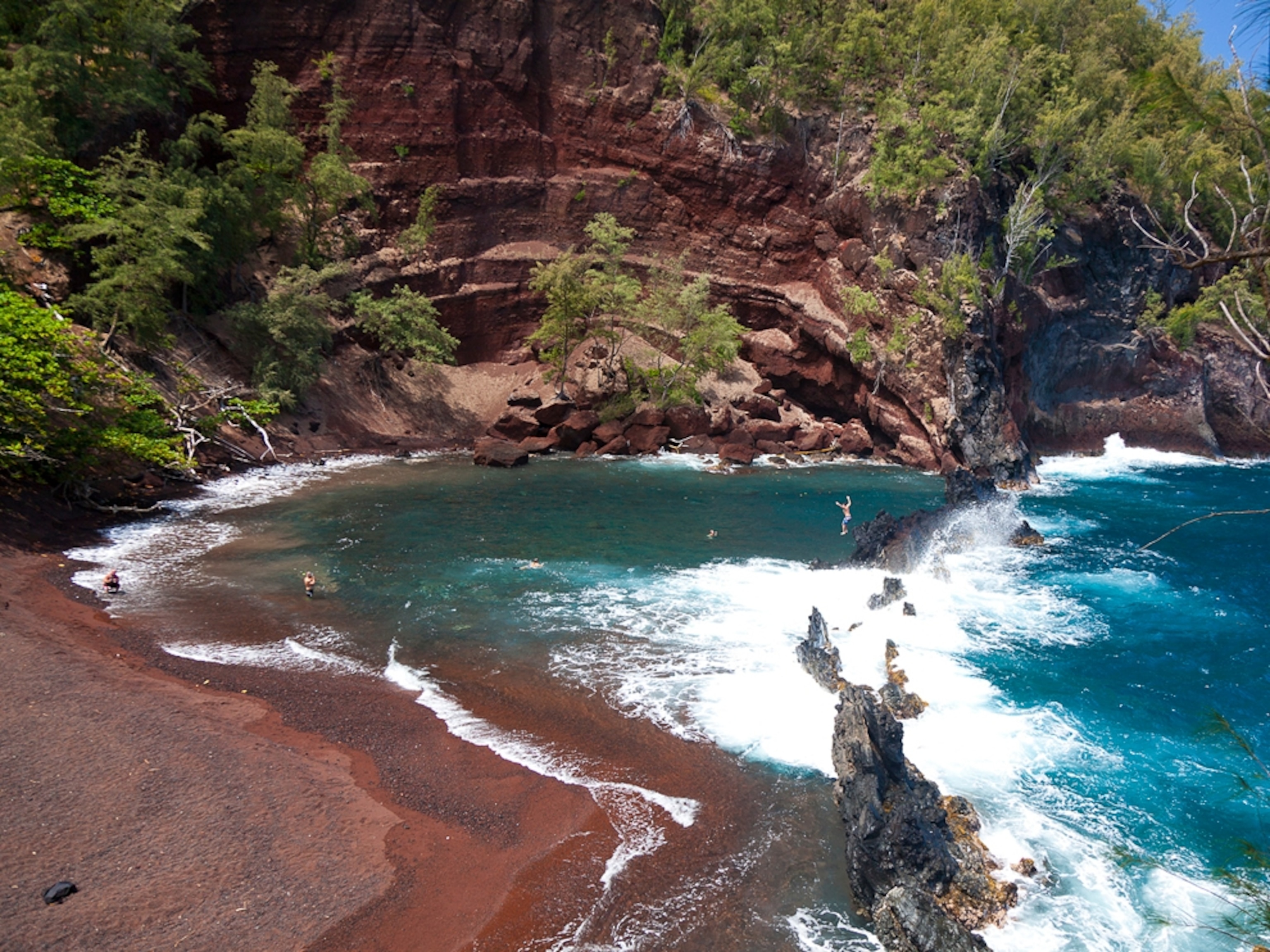 Red Sand Beach in Hana, Maui