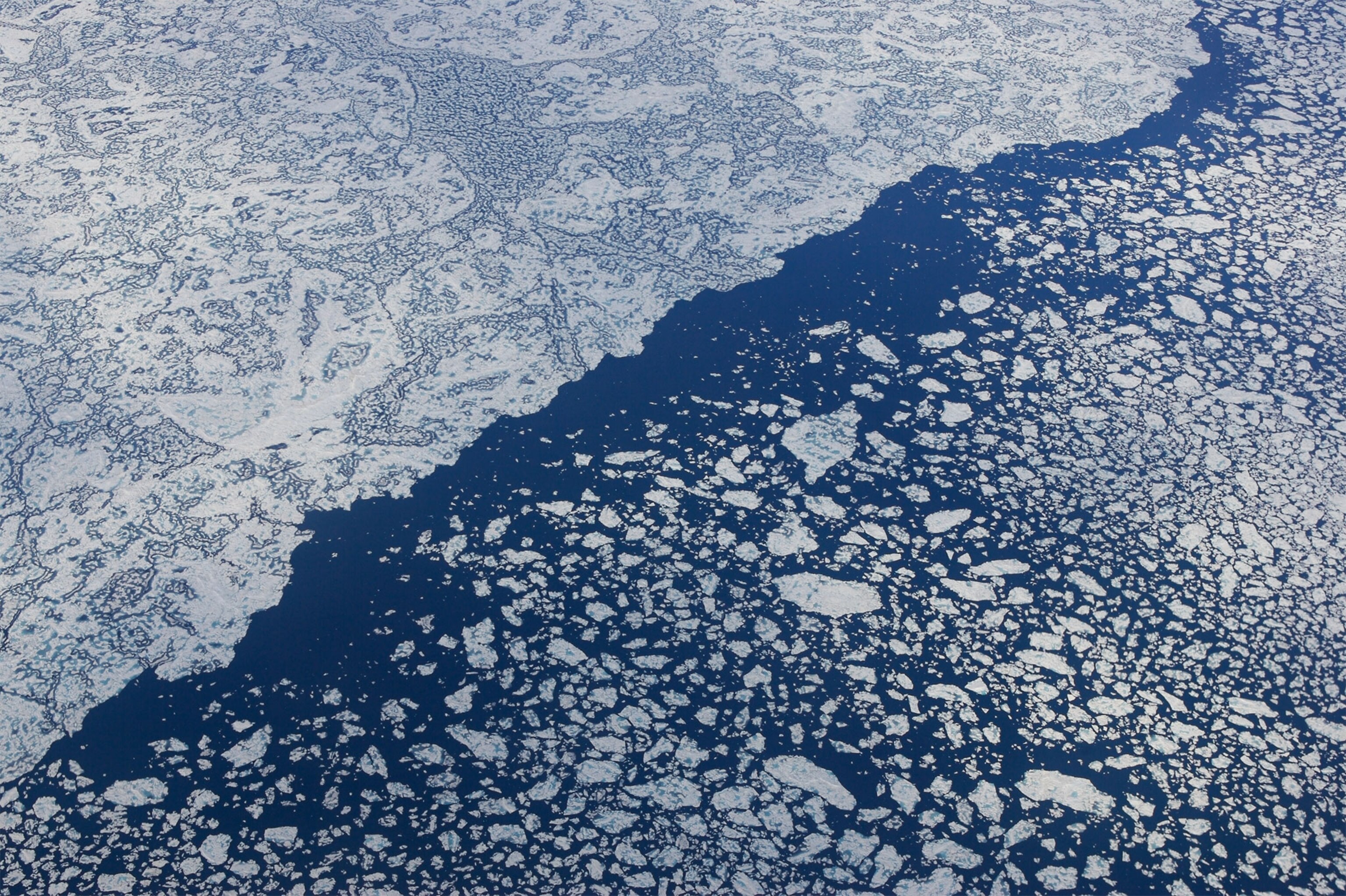 ice breaking up in Baffin Island