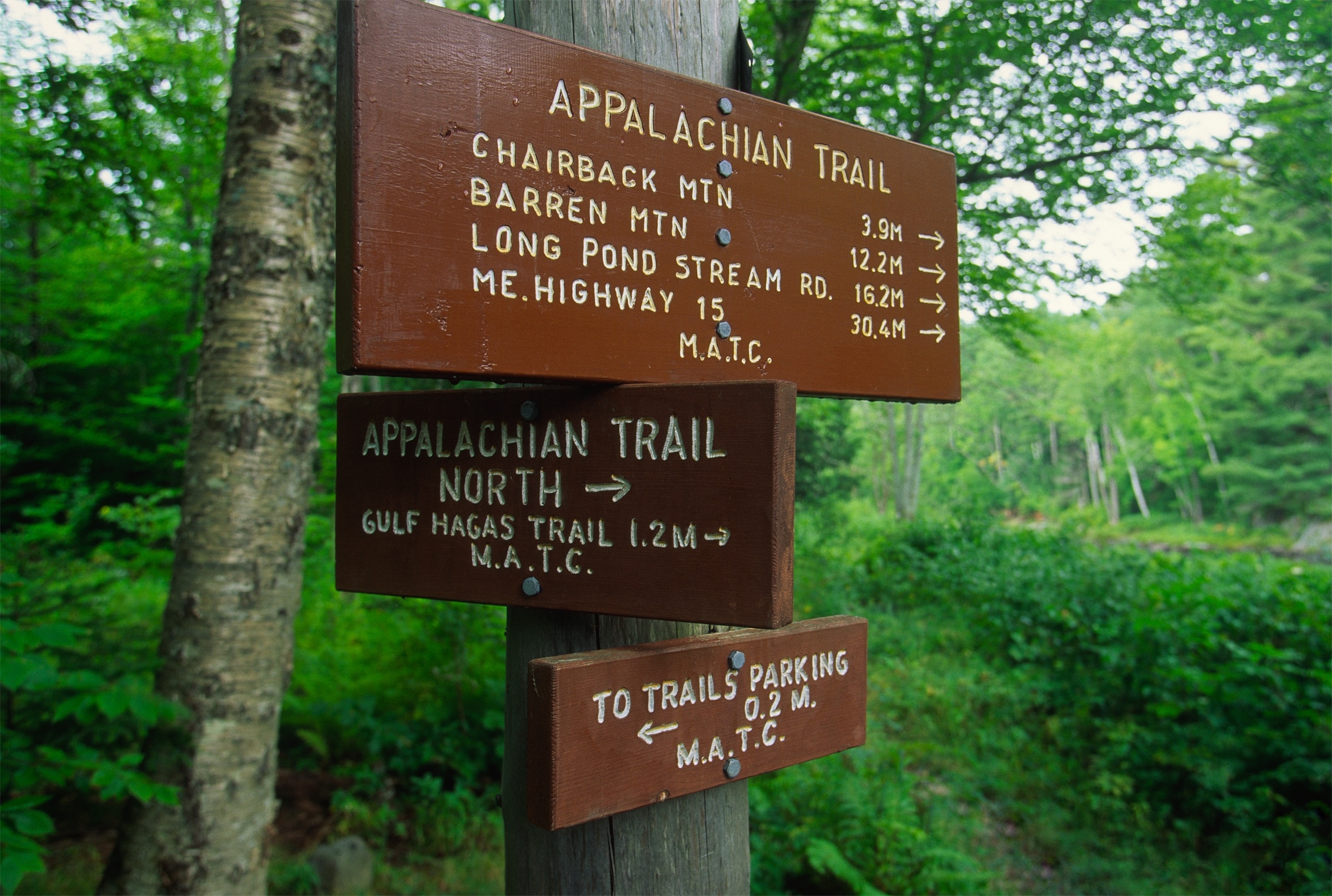 signs along the Appalachian Trail