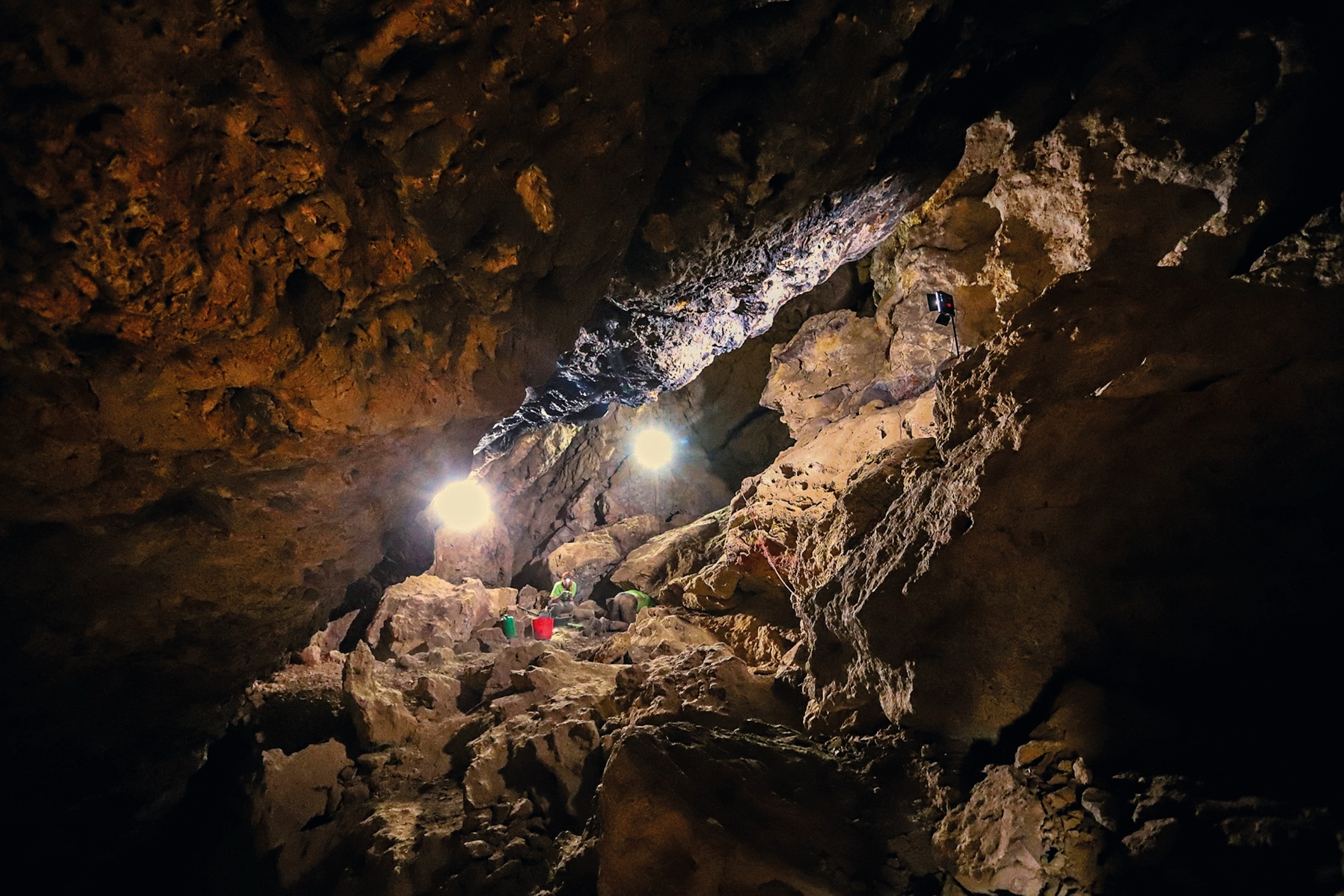 The interior of the Cave of the Bats is pictured.