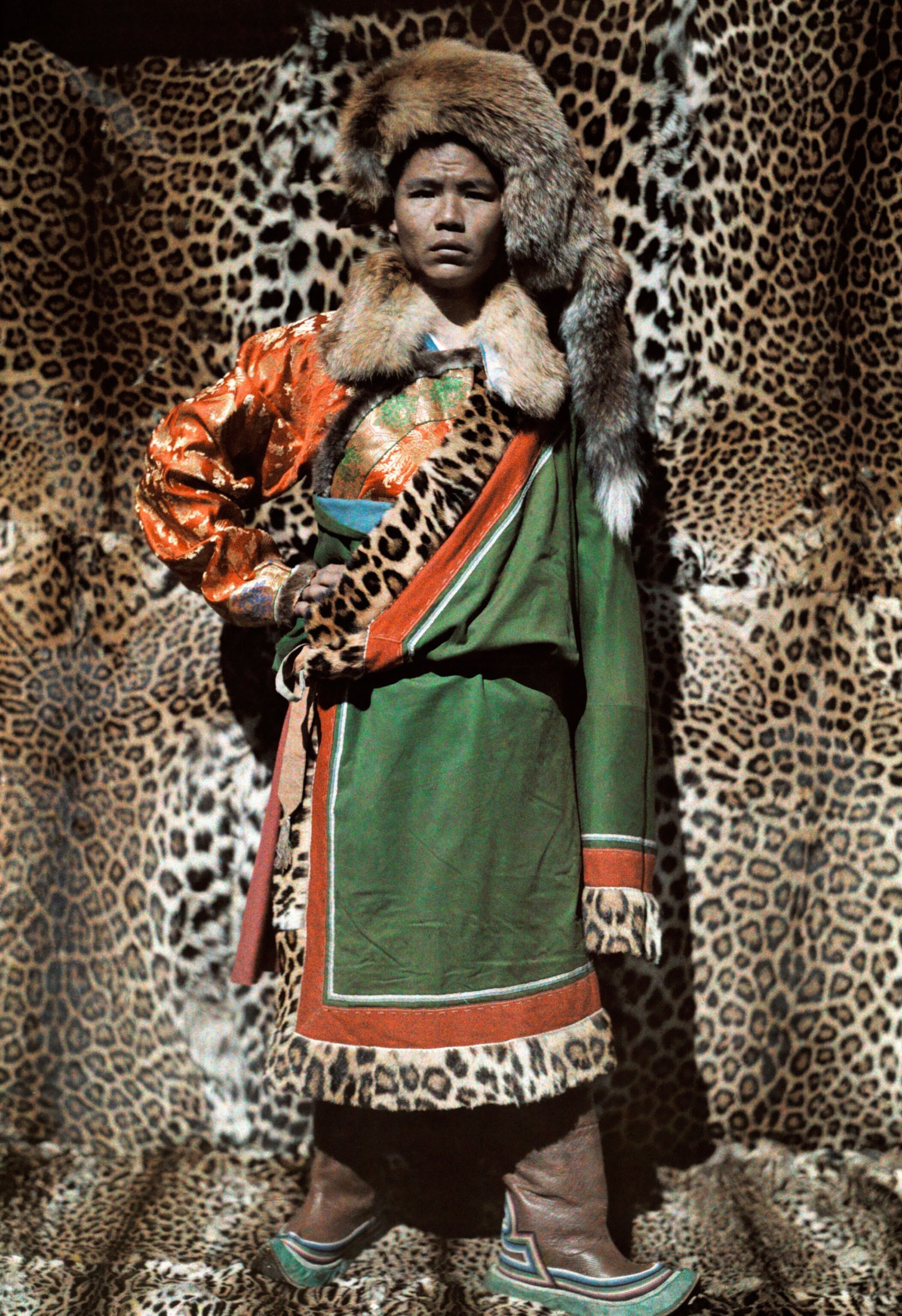 Chinese man with fur robes