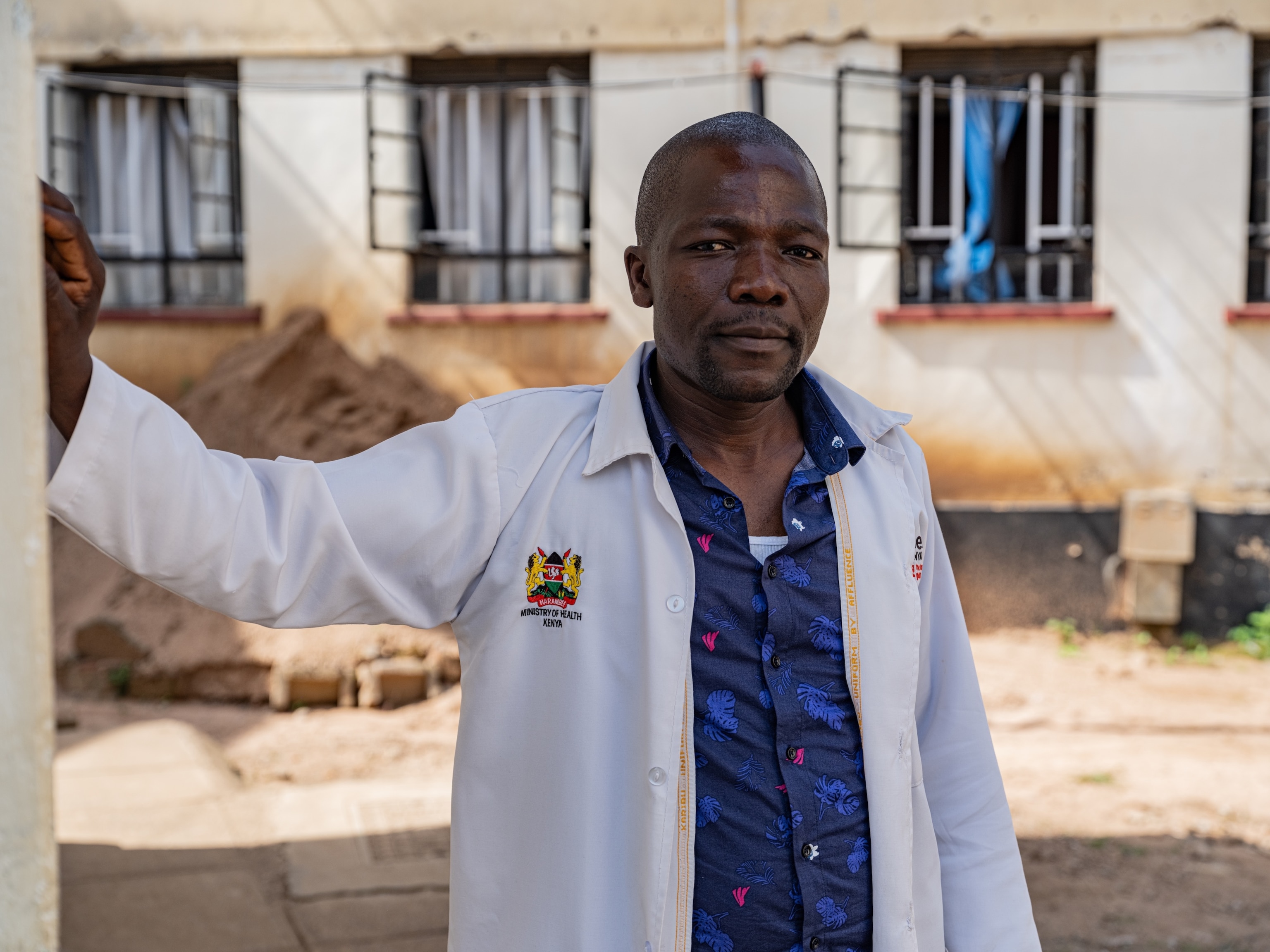 Dr. Jared Olwal at Lumumba Health Centre in Kisumu, Kenya